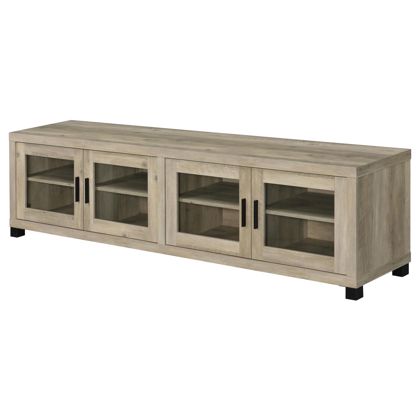 Sachin 4-door Engineered Wood 79-inch TV Stand Distressed Pine - Image 5