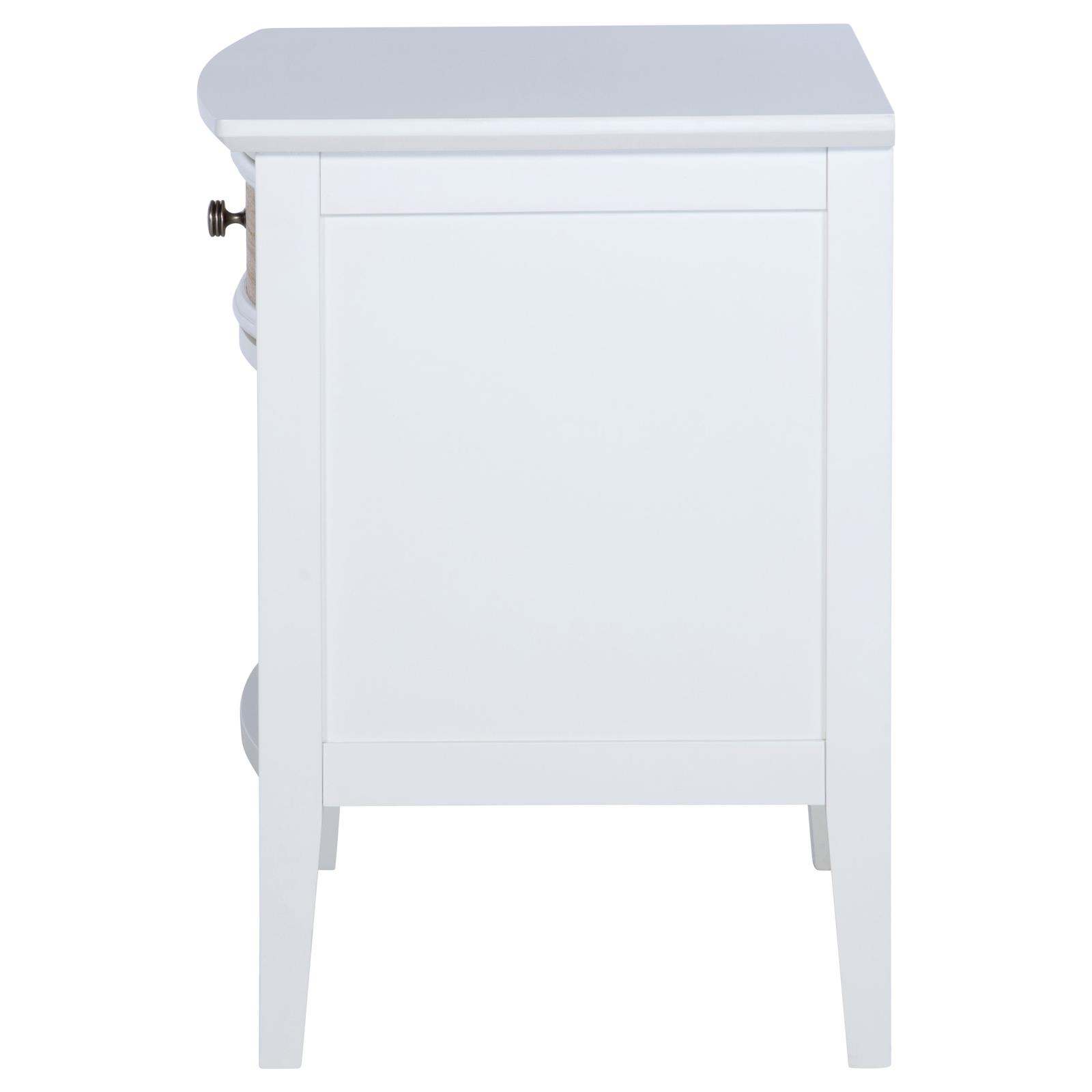 Bexhill 1-drawer Nightstand Bedside Table White - Image 5