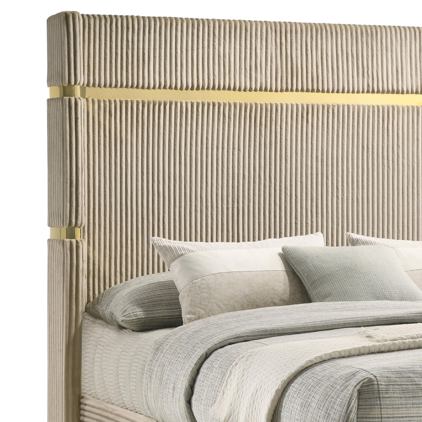 Lucia 61-inch Upholstered Queen Wingback Bed - Image 5