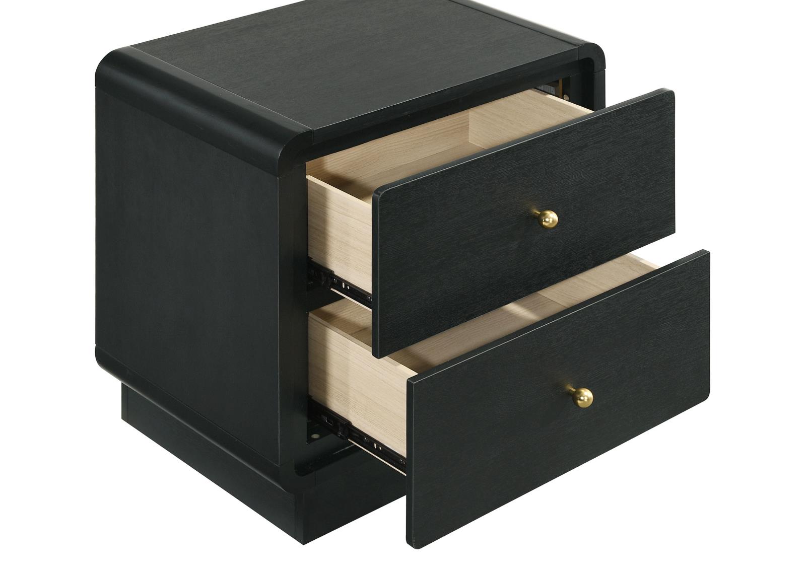 Cavelle 2-drawer Nightstand Bedside Table Black - Image 10