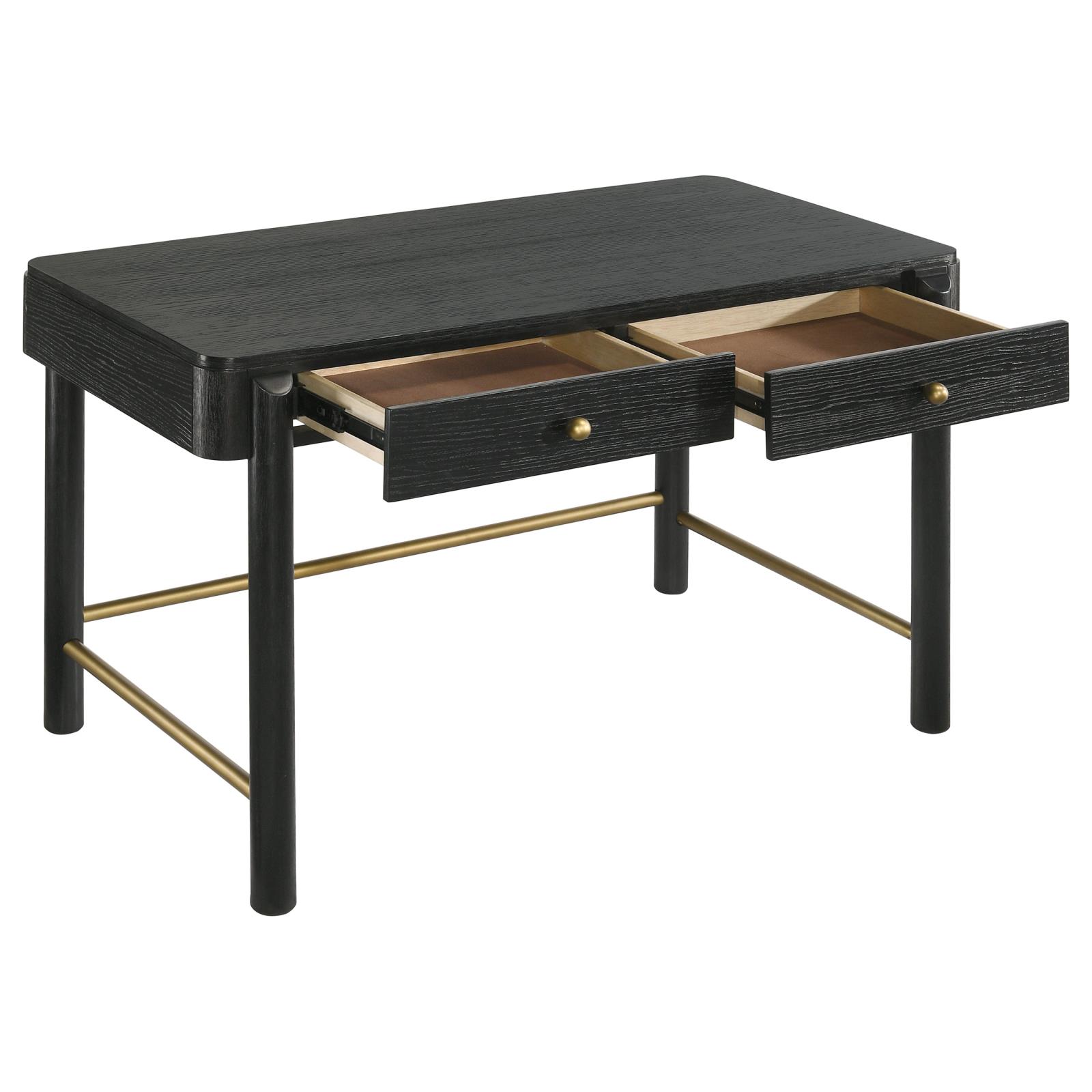 Arini 2-drawer Vanity Desk Makeup Table Black - Image 3