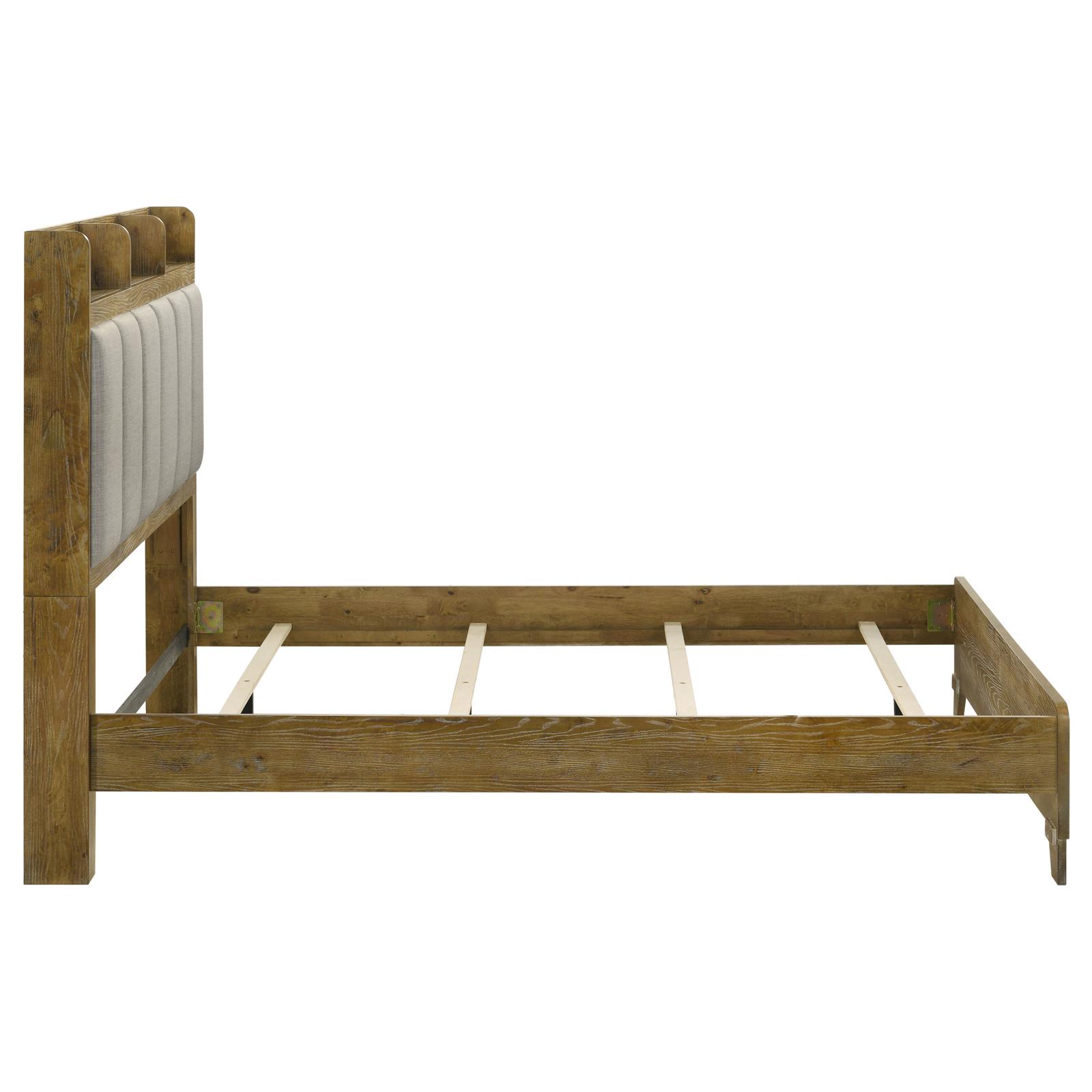 Henderson 57-inch Queen Bookcase Panel Bed Medium Oak - Image 6