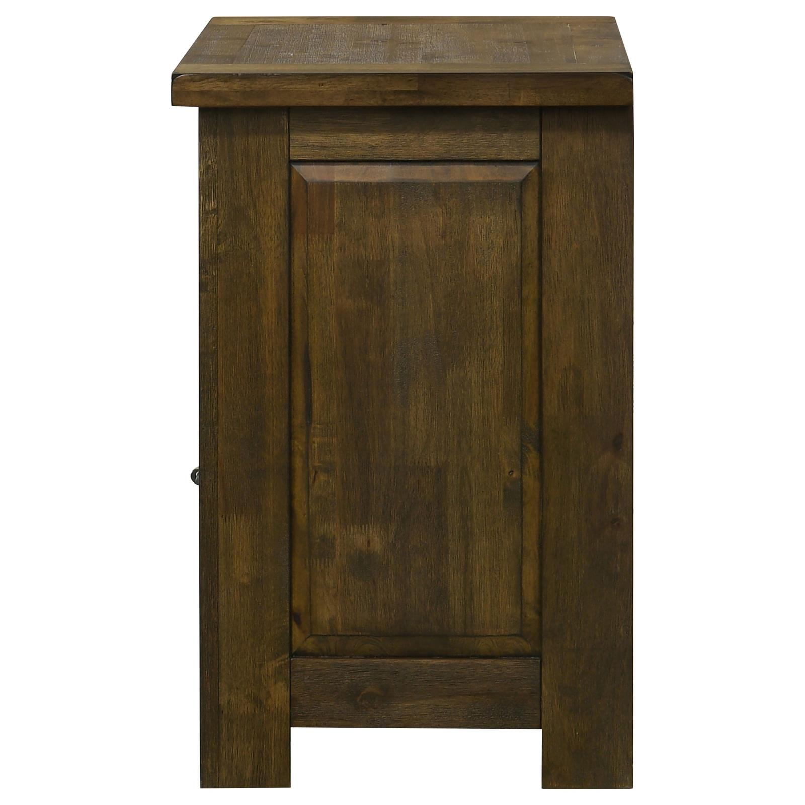 Doherty 1-drawer Nightstand Bedside Table Rustic Brown - Image 5