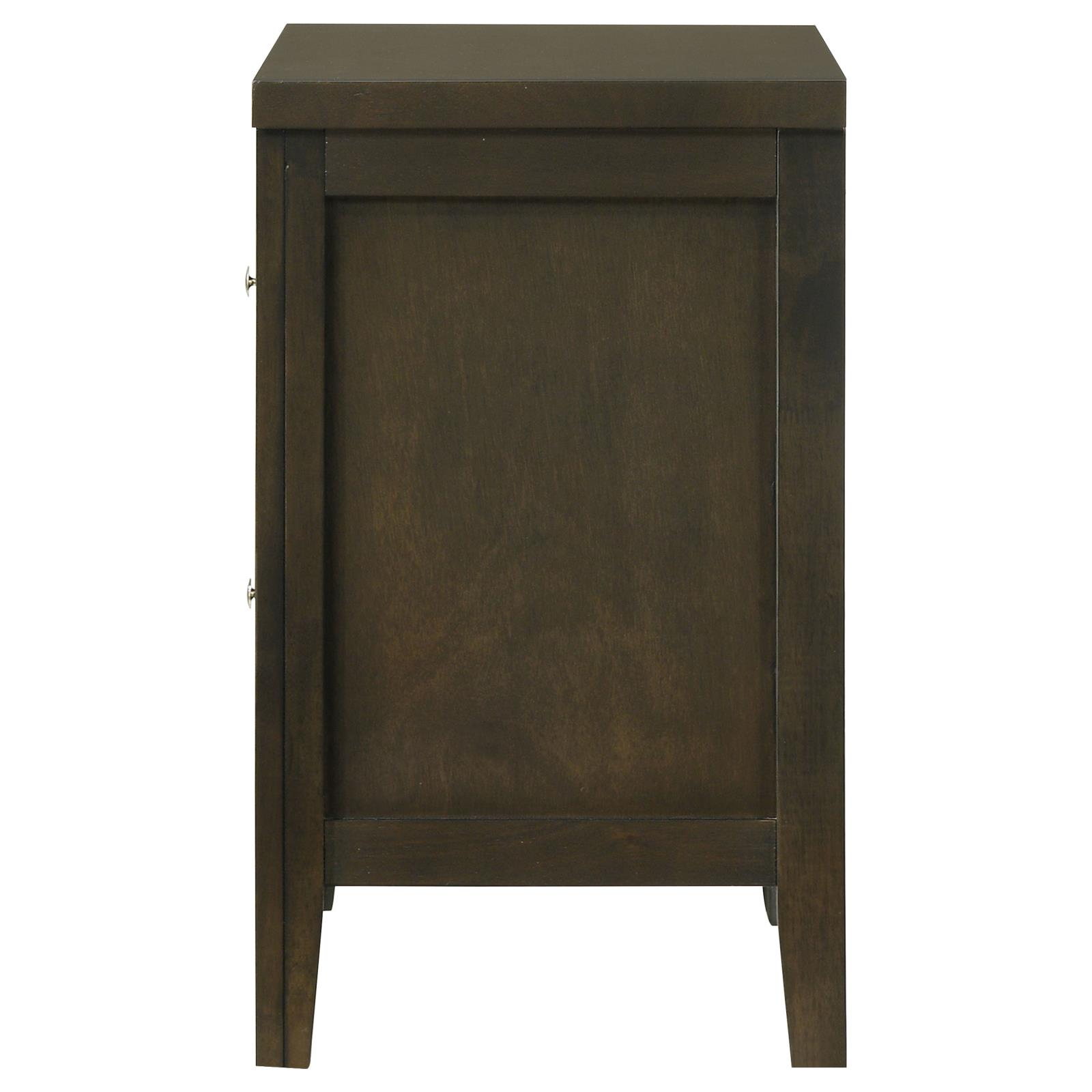 Wilkes Transitional 2-Drawer Nightstand with Metal Knobs Dark Cocoa - Image 5