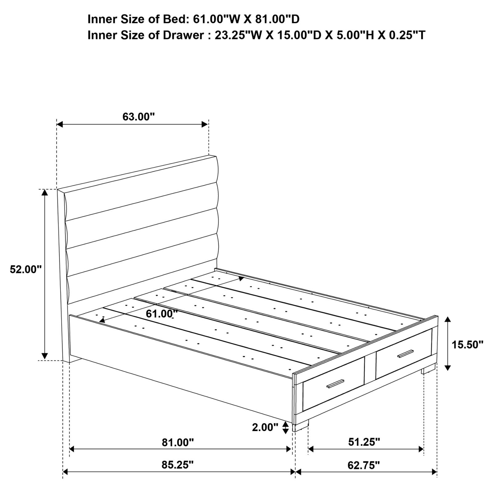Felicity Queen Storage Bed White High Gloss - Image 9