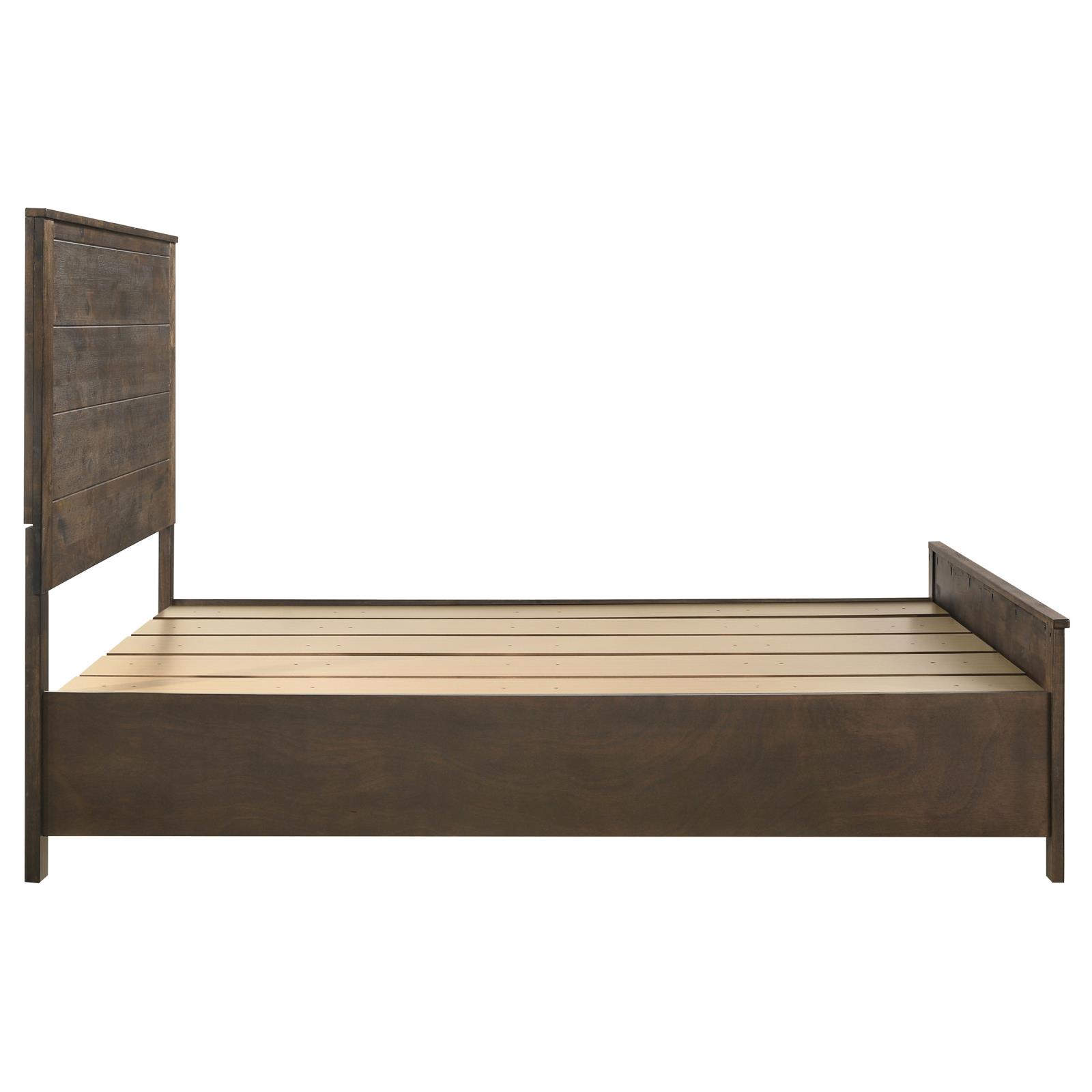 Woodmont Wood Queen Storage Panel Bed Rustic Golden Brown - Image 6