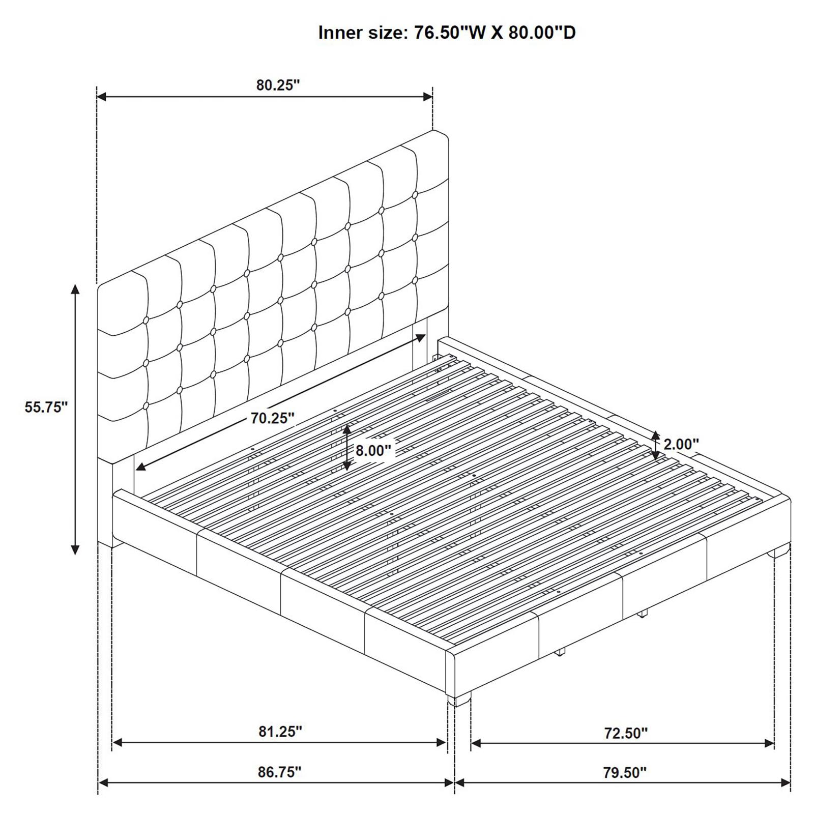 Medley Genuine Leather Eastern King Platform Bed - Image 9