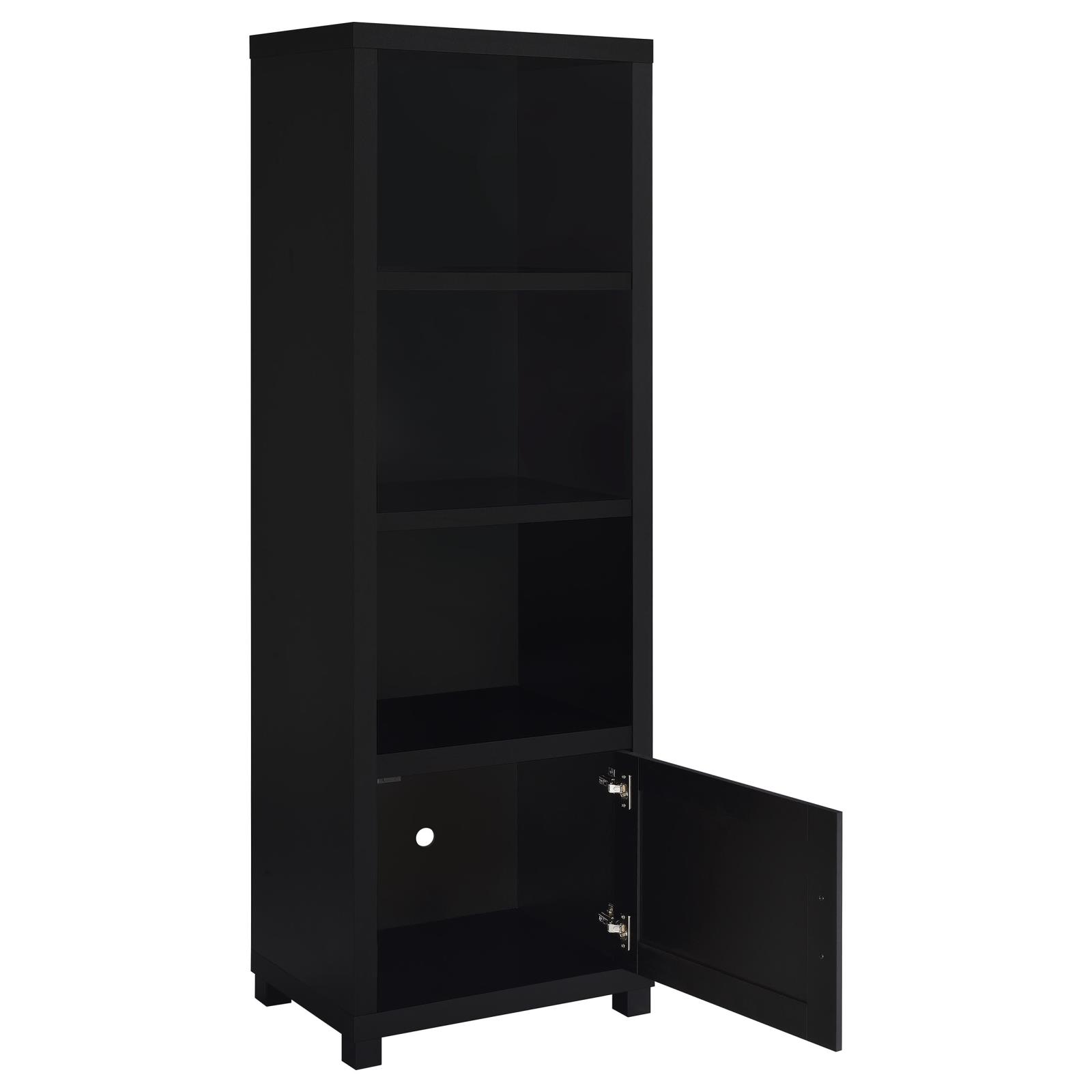 Sachin 3-shelf Engineered Wood Media Tower Black - Image 3