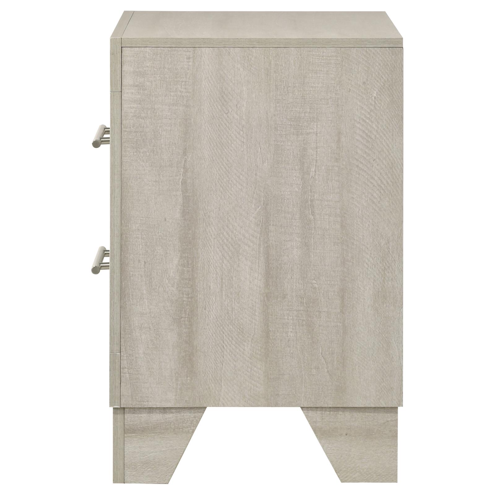 Trenton 2-drawer Nightstand Bedside Table Rustic Cream - Image 5