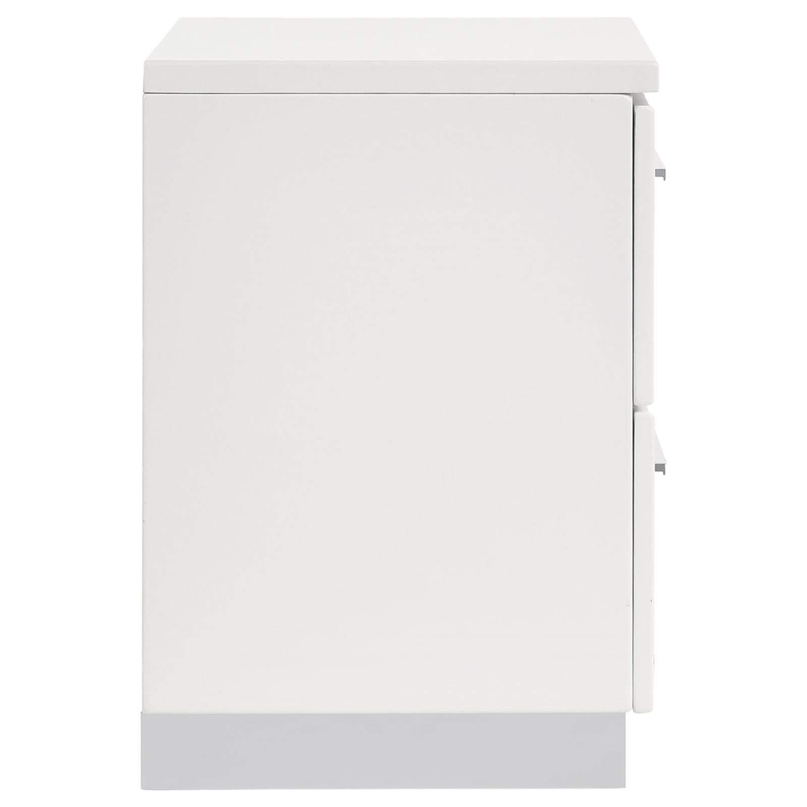 Felicity 2-drawer Nightstand White High Gloss - Image 9