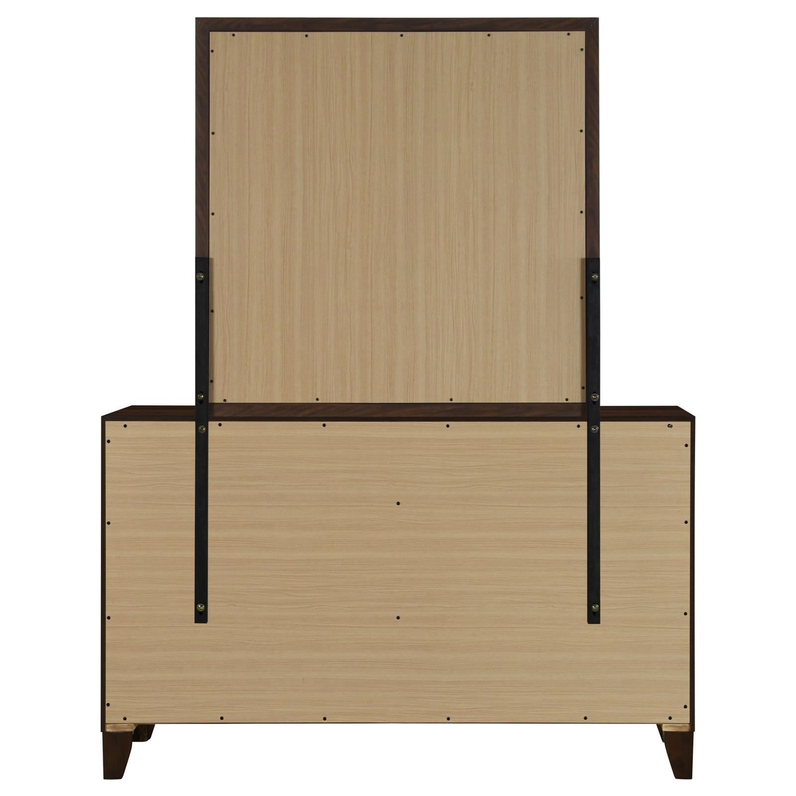 Welsley 6-drawer Dresser and Mirror Walnut - Image 7