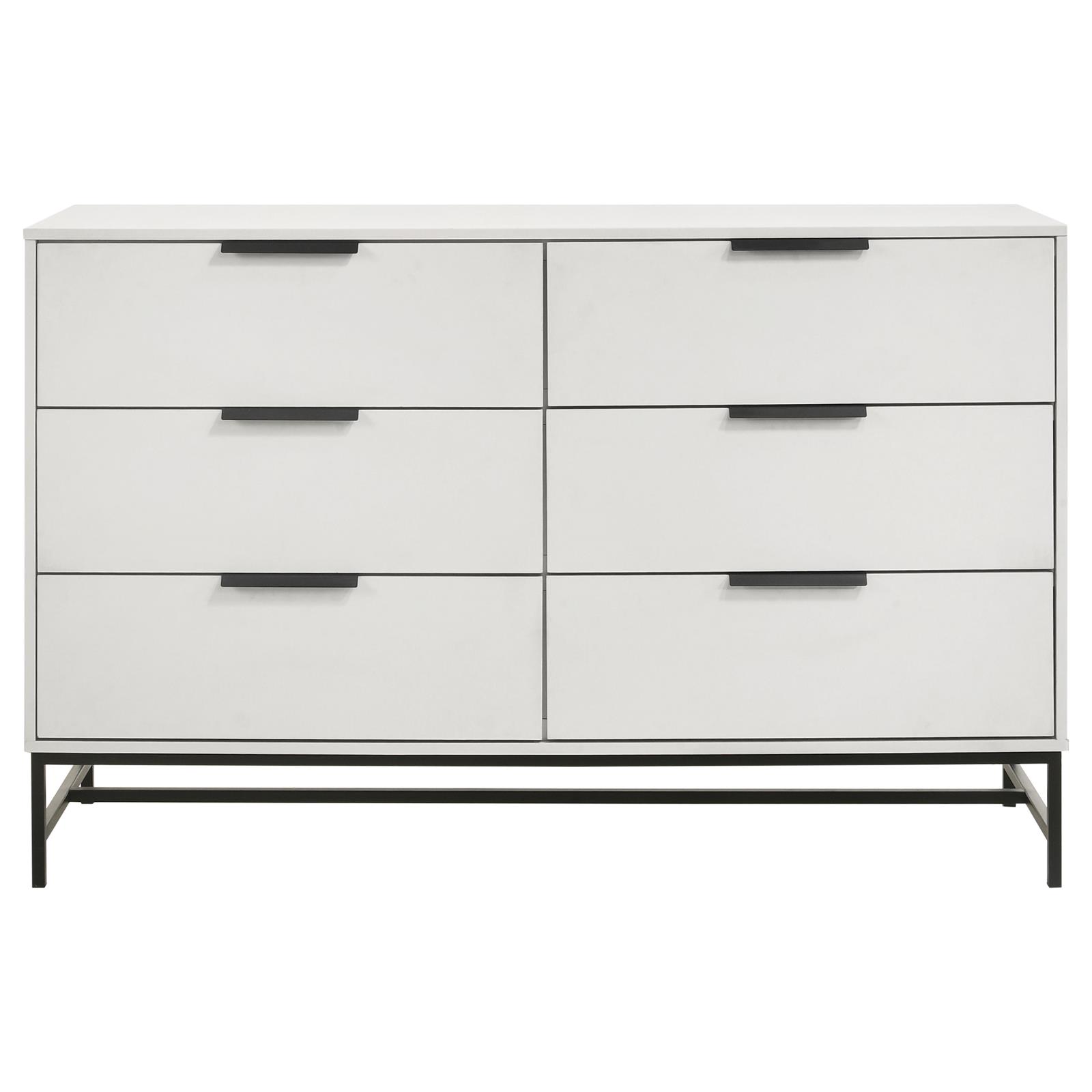 Sonora 6-drawer Bedroom Dresser White - Image 3