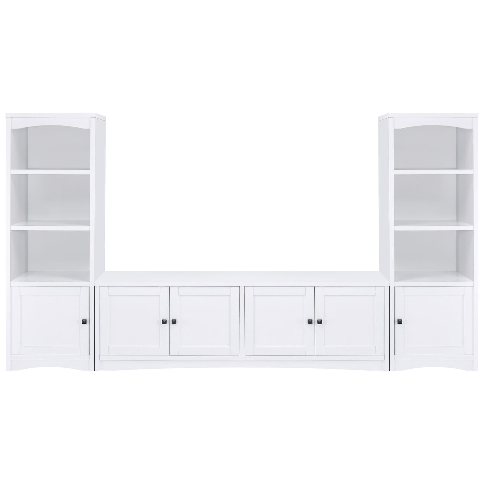 Laughlin 4-shelf Engineered Wood Media Tower White - Image 13