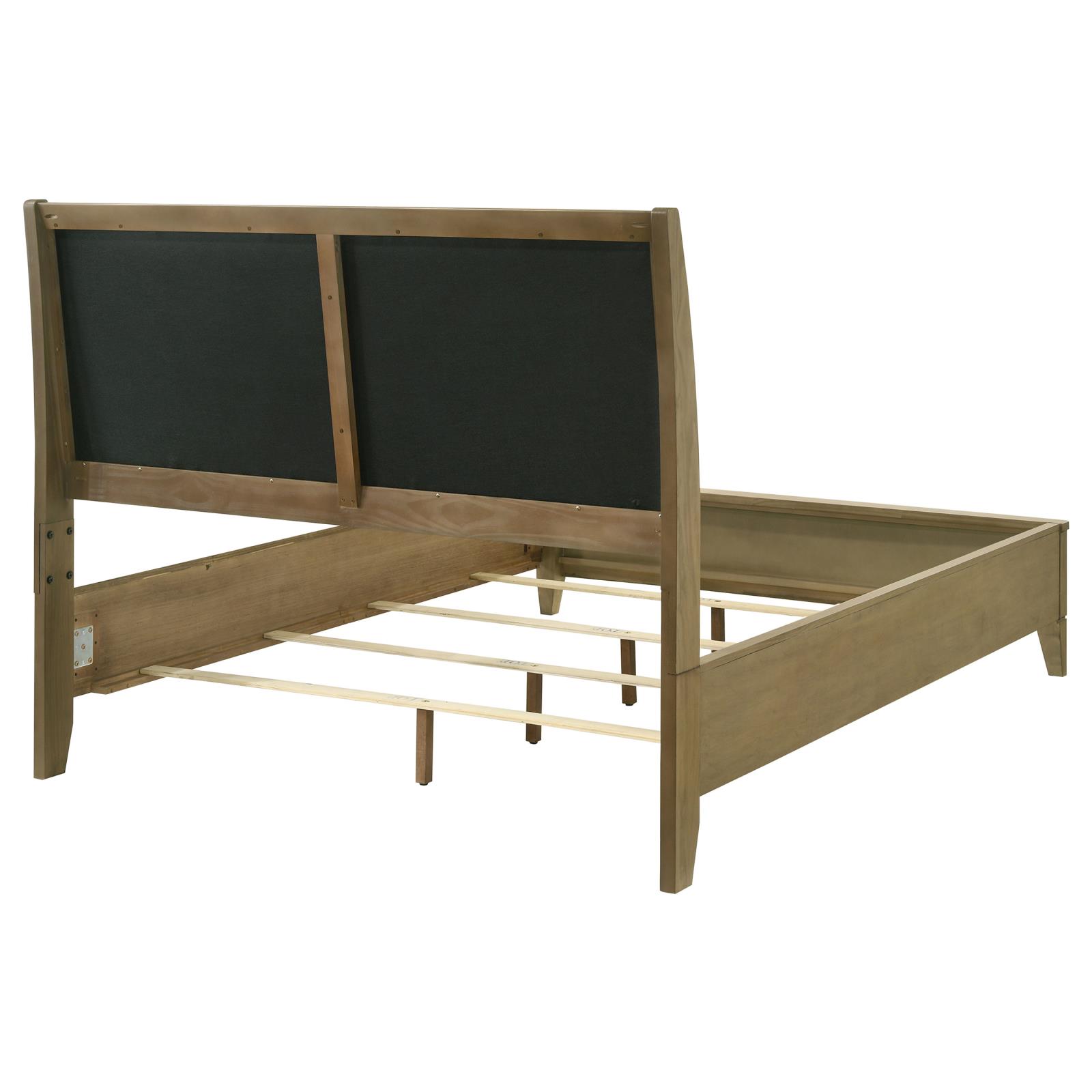 Granada Upholstered California King Panel Bed Natural Pine - Image 4