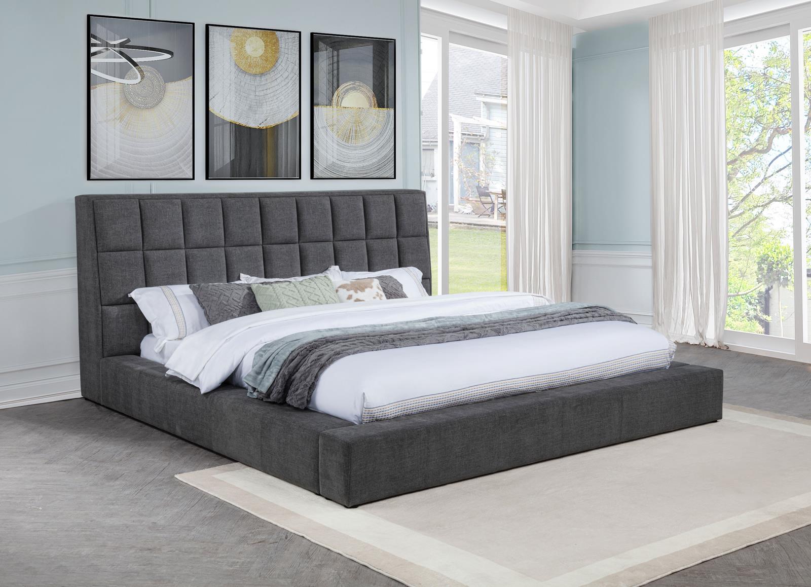 Dreux Upholstered Queen Panel Platform Bed - Image 16