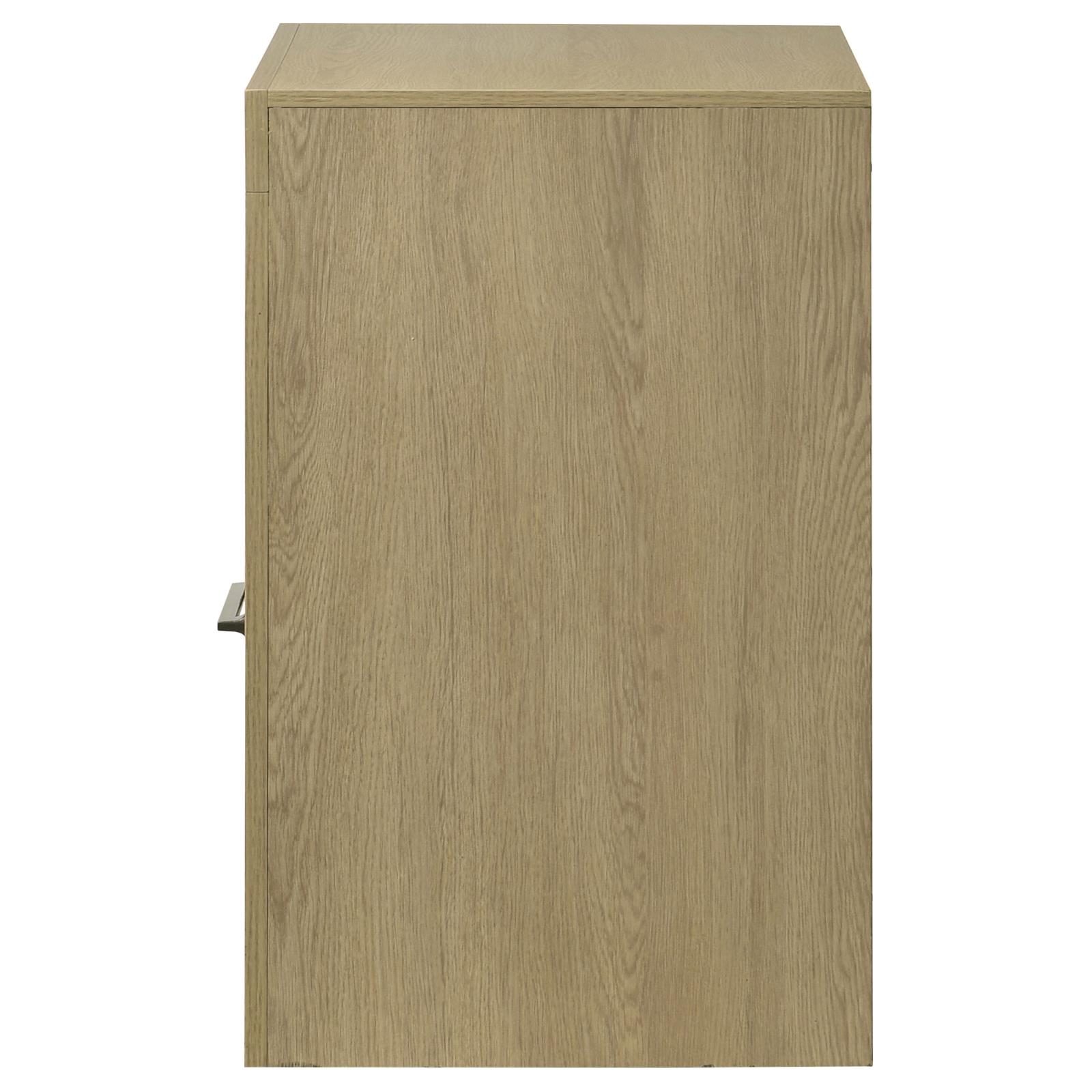 Hendricks 1-drawer Nightstand Bedside Table with Cubby Light Oak - Image 5