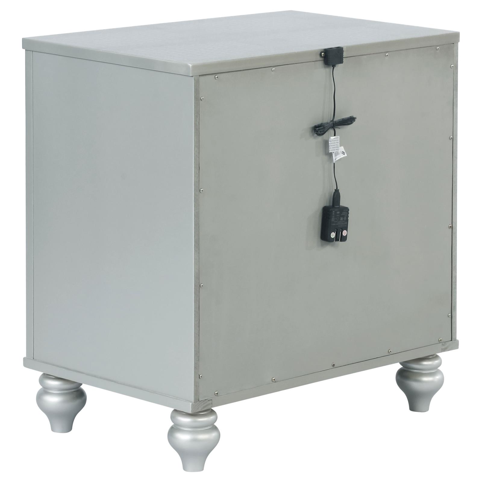 Gunnison 2-drawer Nightstand Silver Metallic - Image 6