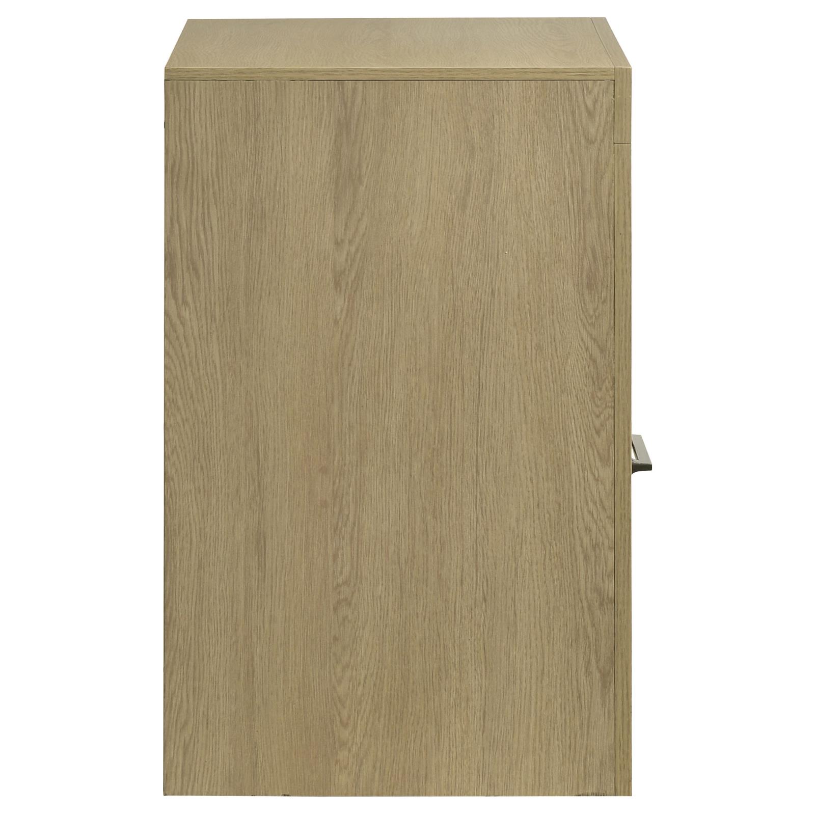 Hendricks 1-drawer Nightstand Bedside Table with Cubby Light Oak - Image 9