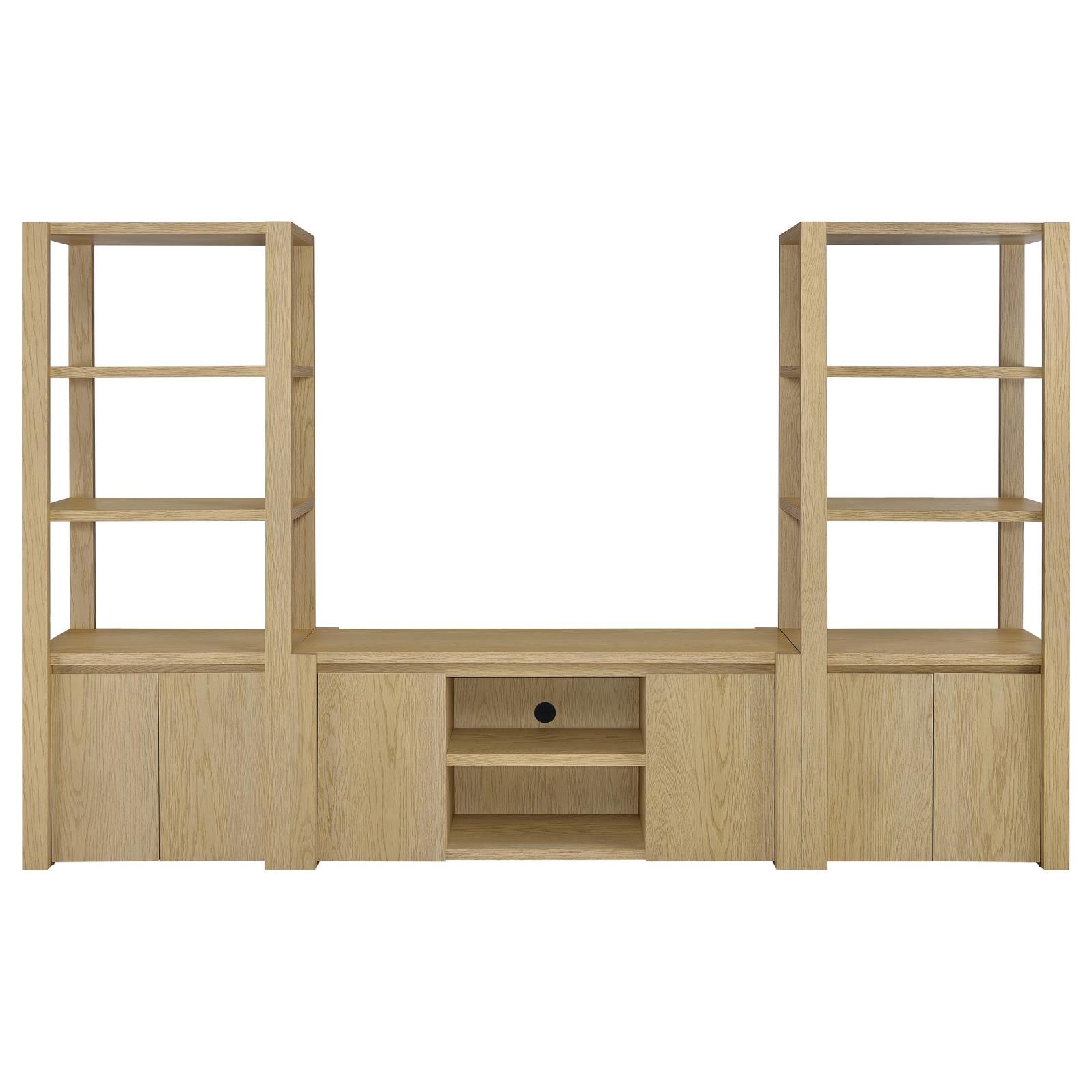 Laurelton 3-piece Entertainment Center TV Stand Light Oak - Image 2