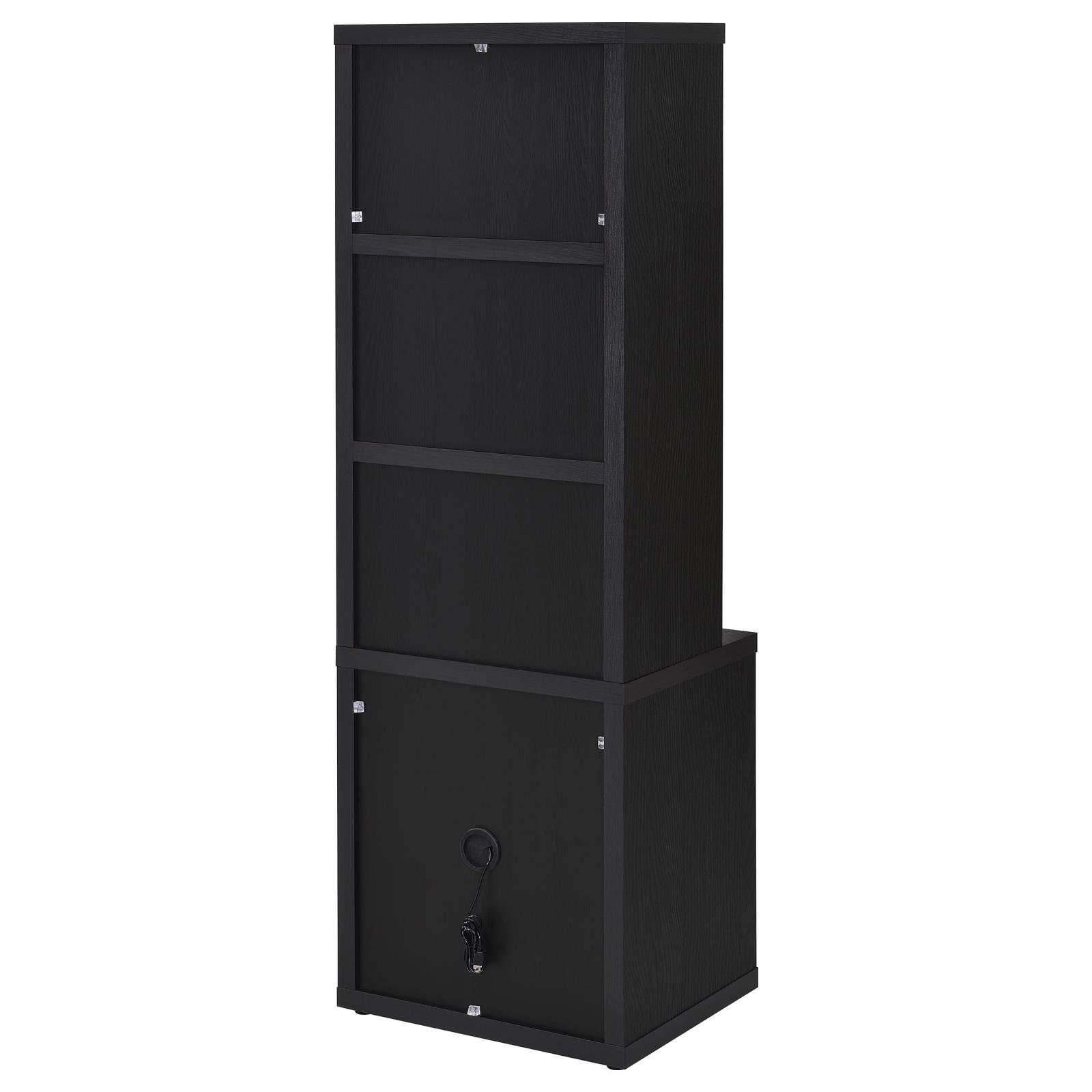 Westpark 3-piece Wall Unit Bookcase Set with USB Black - Image 9