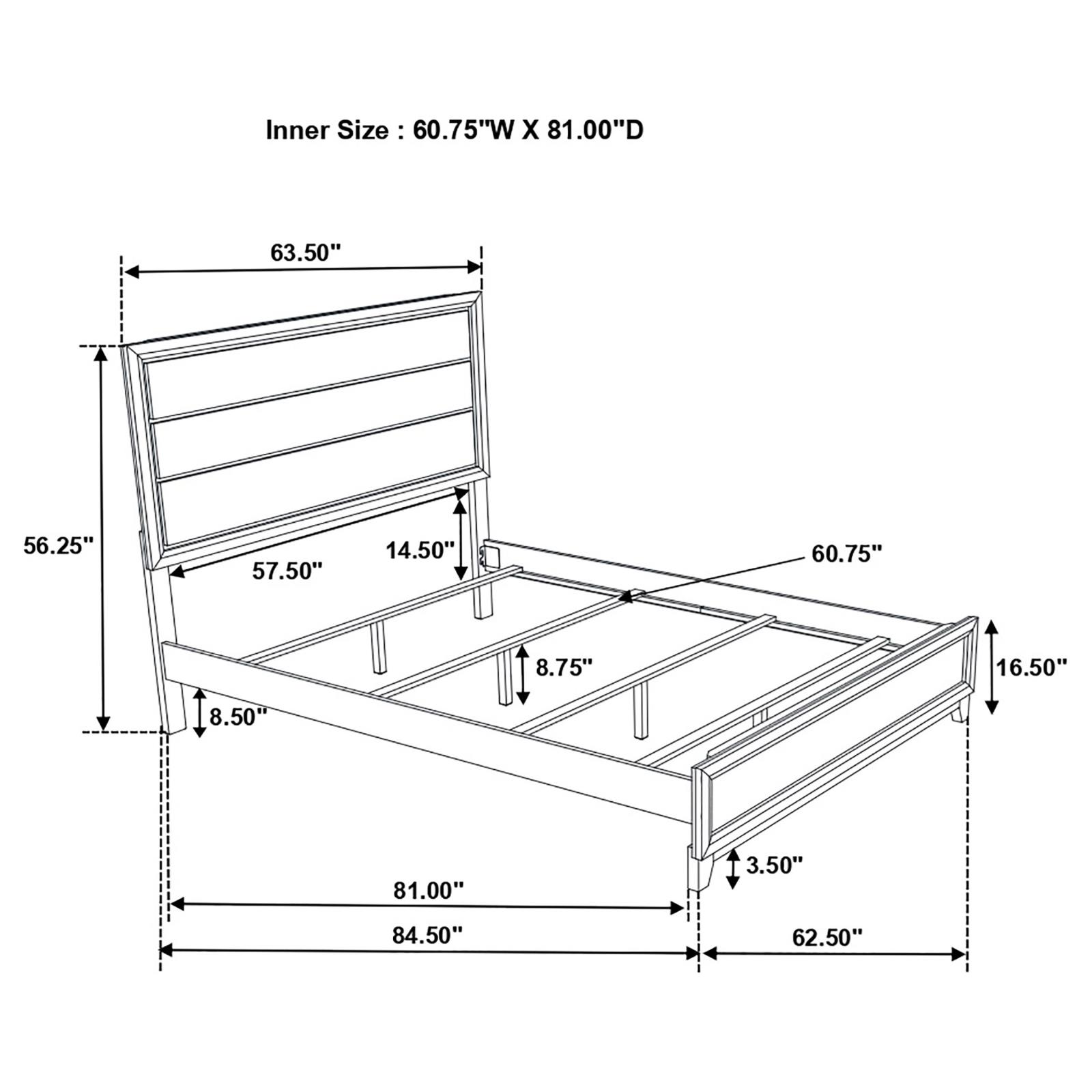 Watson Wood Queen Panel Bed Grey Oak - Image 6