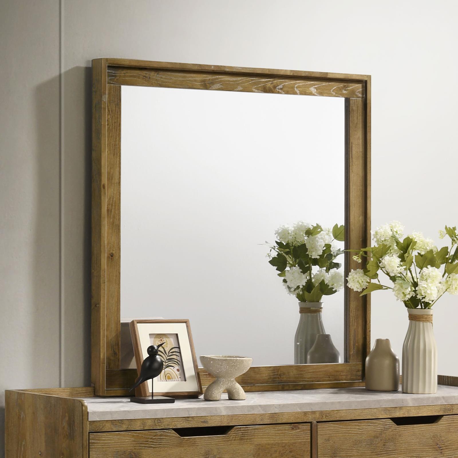 Henderson Dresser Mirror Medium Oak - Image 2