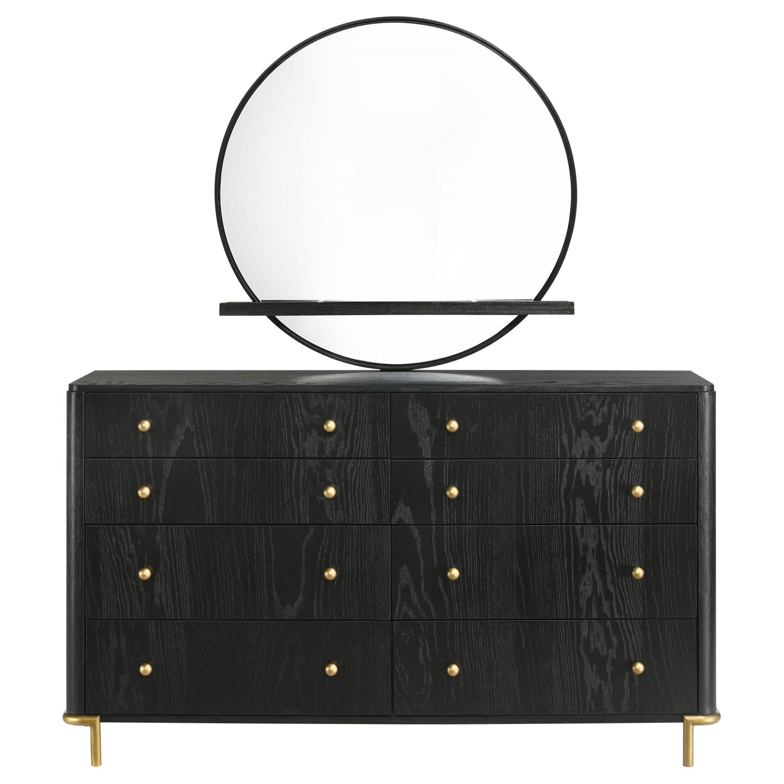 Arini 8-drawer Dresser with Mirror Black - Image 3