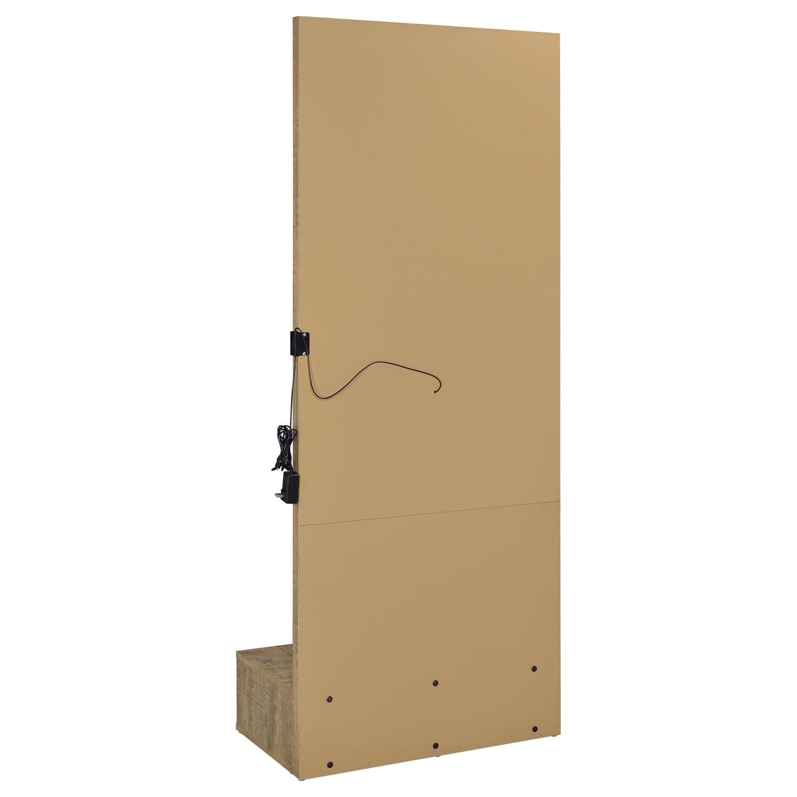 Spector 1-drawer Lighted Full-Length Floor Mirror Mango - Image 9