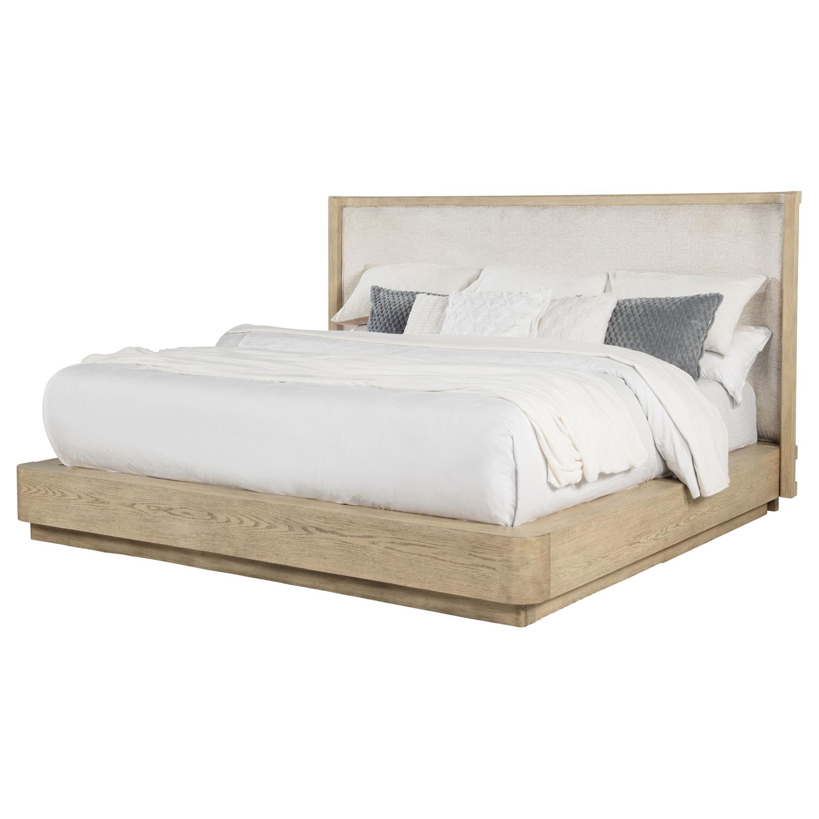 Kailani 52-inch Queen Wingback Bed Beige Oak - Image 3