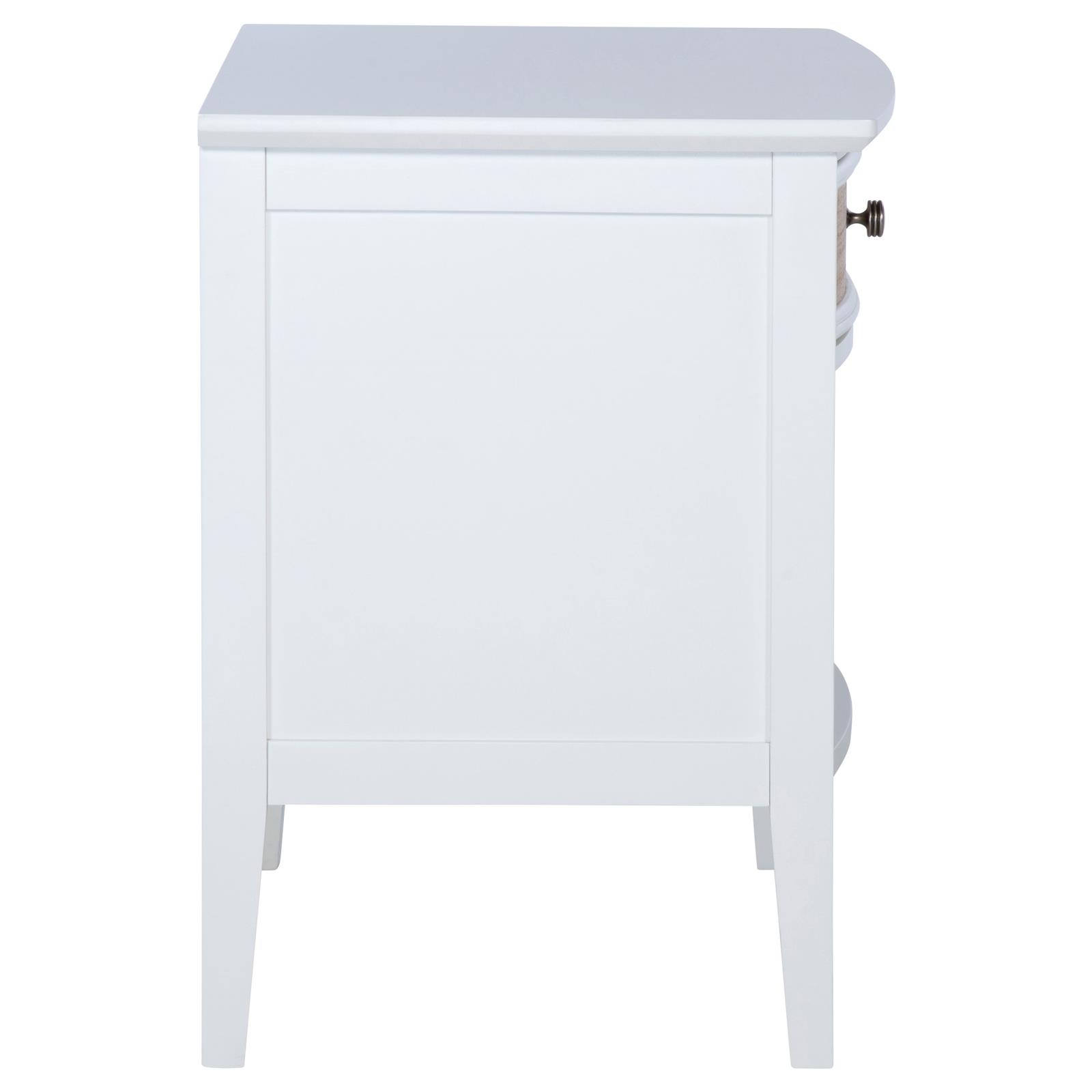 Bexhill 1-drawer Nightstand Bedside Table White - Image 9