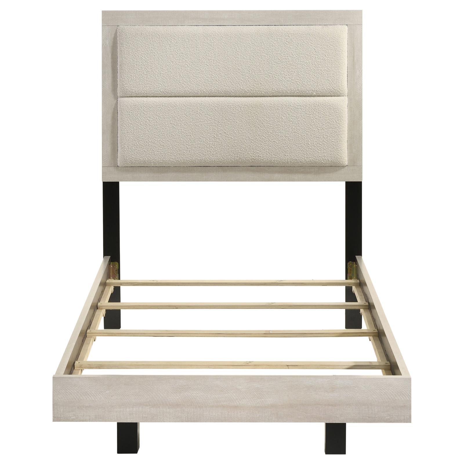 Trenton 54-inch Wood Twin Panel Bed Rustic Cream - Image 4