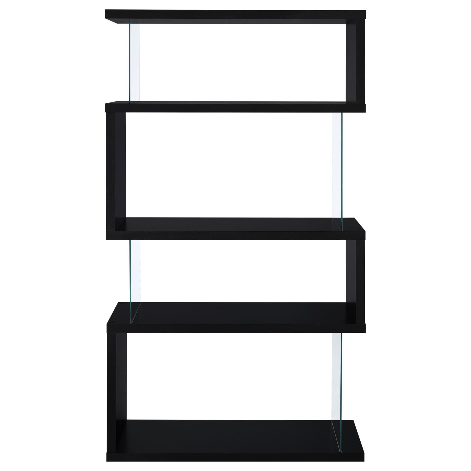 Emelle 63-inch 4-shelf Glass Panel Bookshelf - Image 16