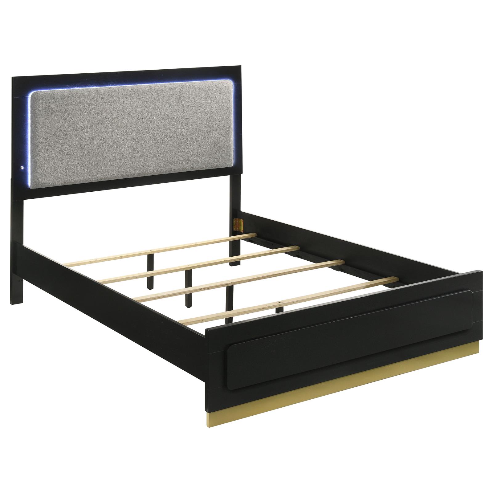 Caraway Wood California King LED Panel Bed - Image 9