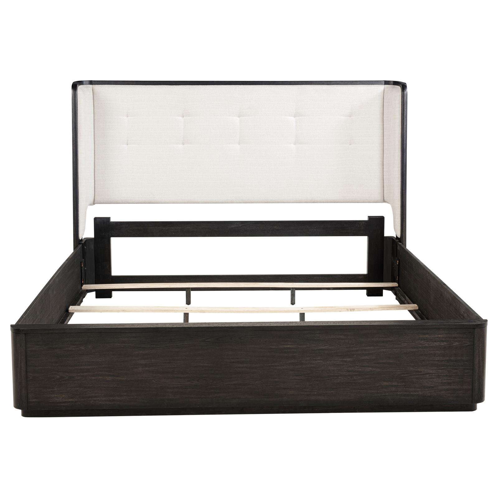 Leandro 55-inch Eastern King Wingback Bed Burnished Black - Image 4