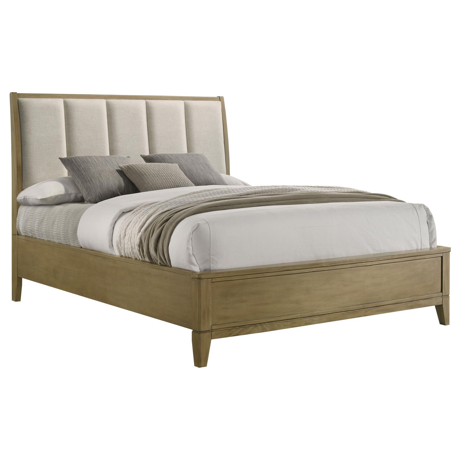 Granada Upholstered Queen Panel Bed Natural Pine - Image 3