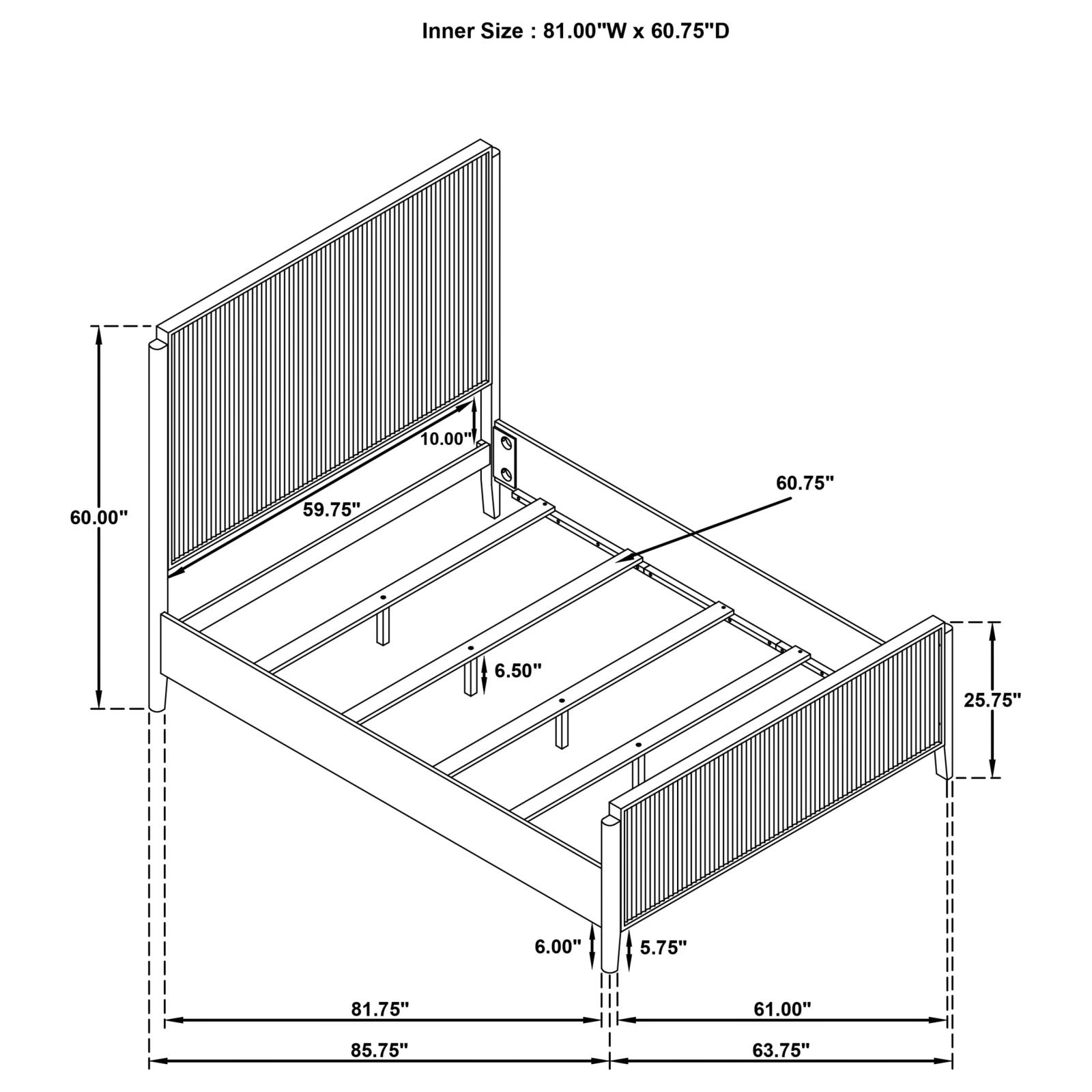 Brookmead Wood Queen Panel Bed Black - Image 9