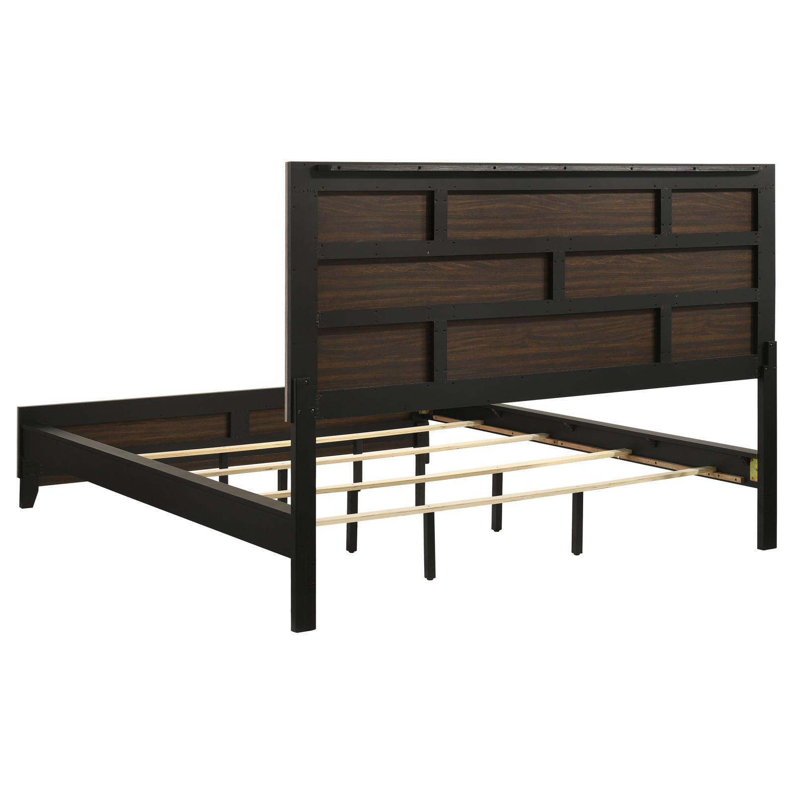 Valen Wood California King Panel Bed Light Taupe - Image 5