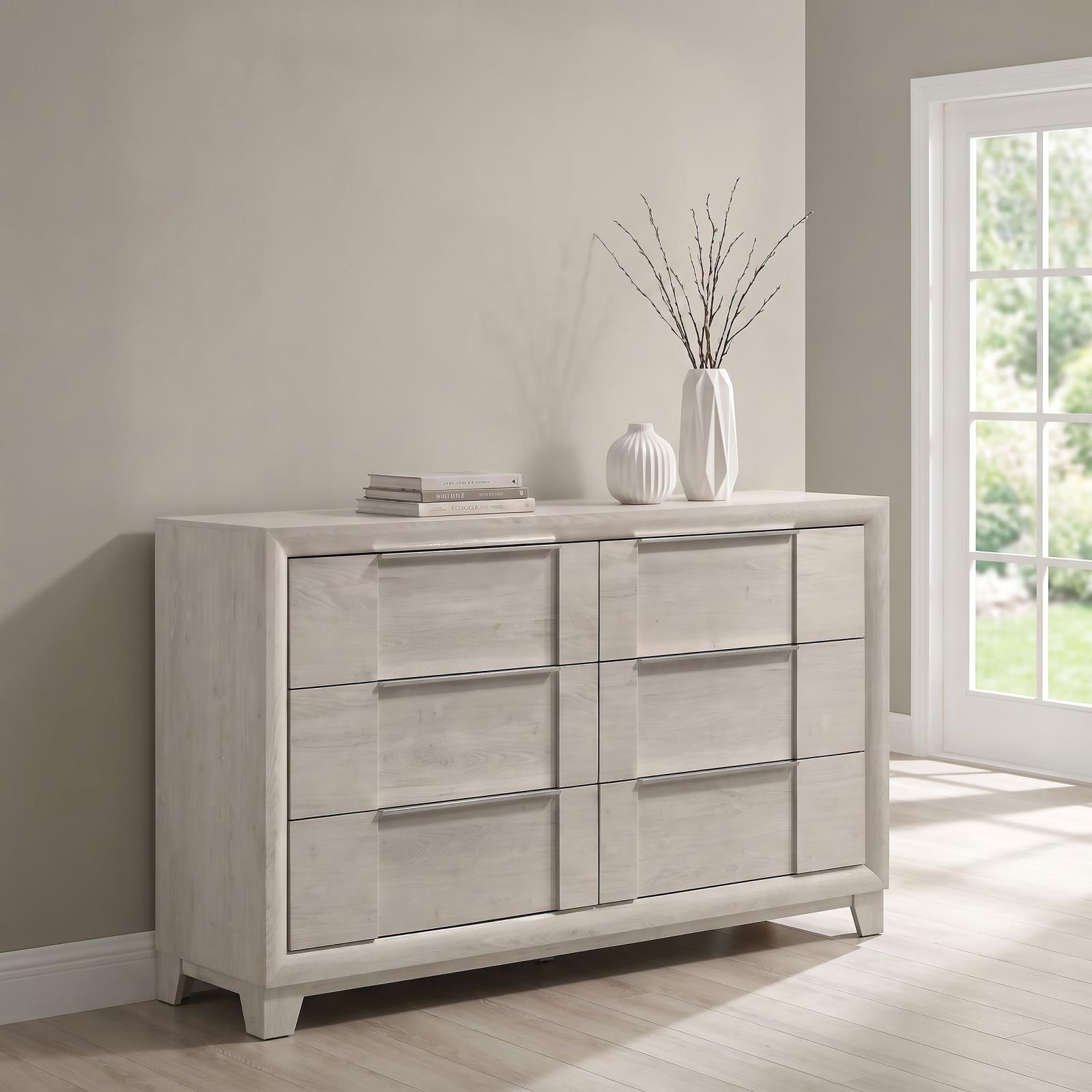 Farre 6-drawer Dresser Washed Grey - Image 2