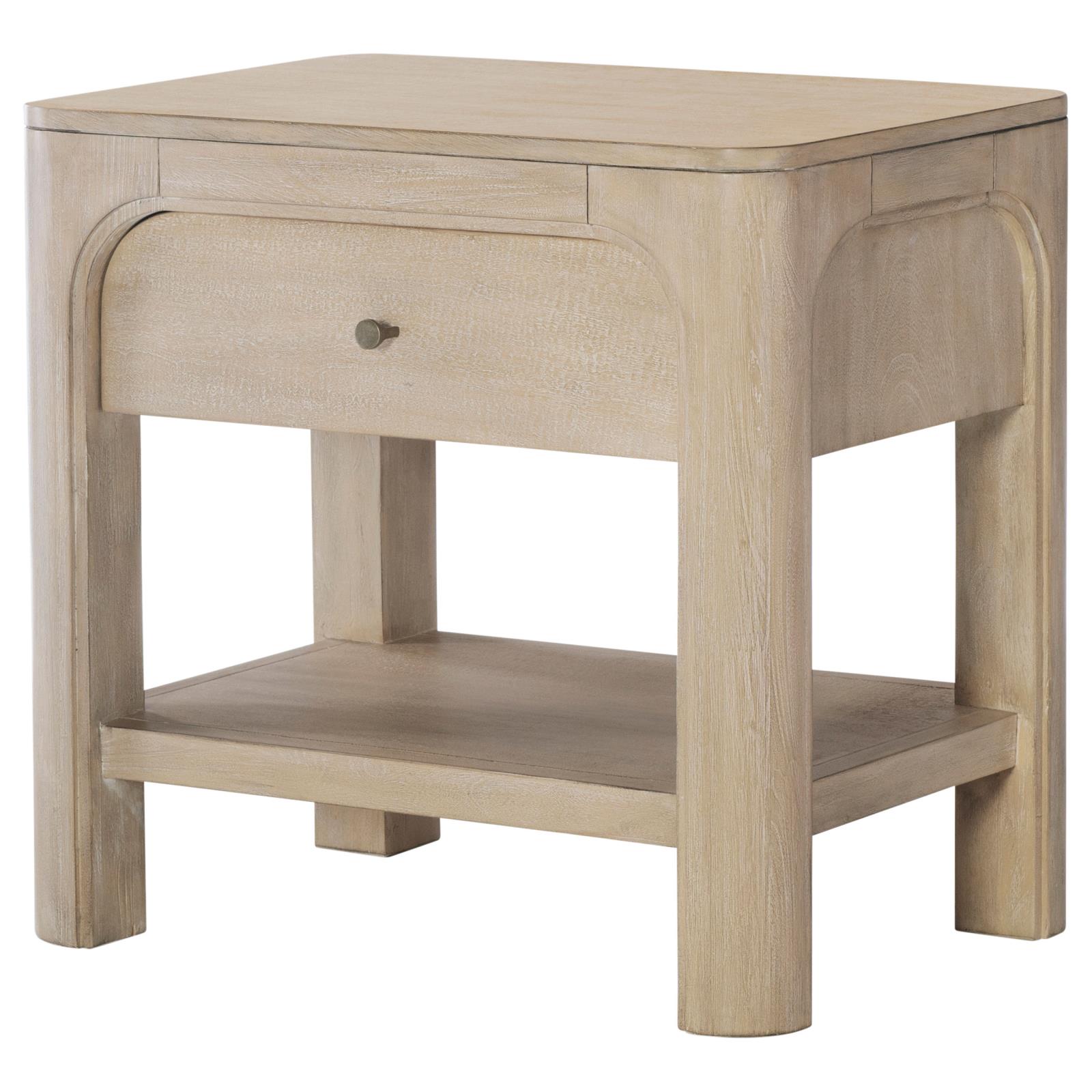Solano 1-drawer Nightstand Bedside Table Weathered Mango - Image 4
