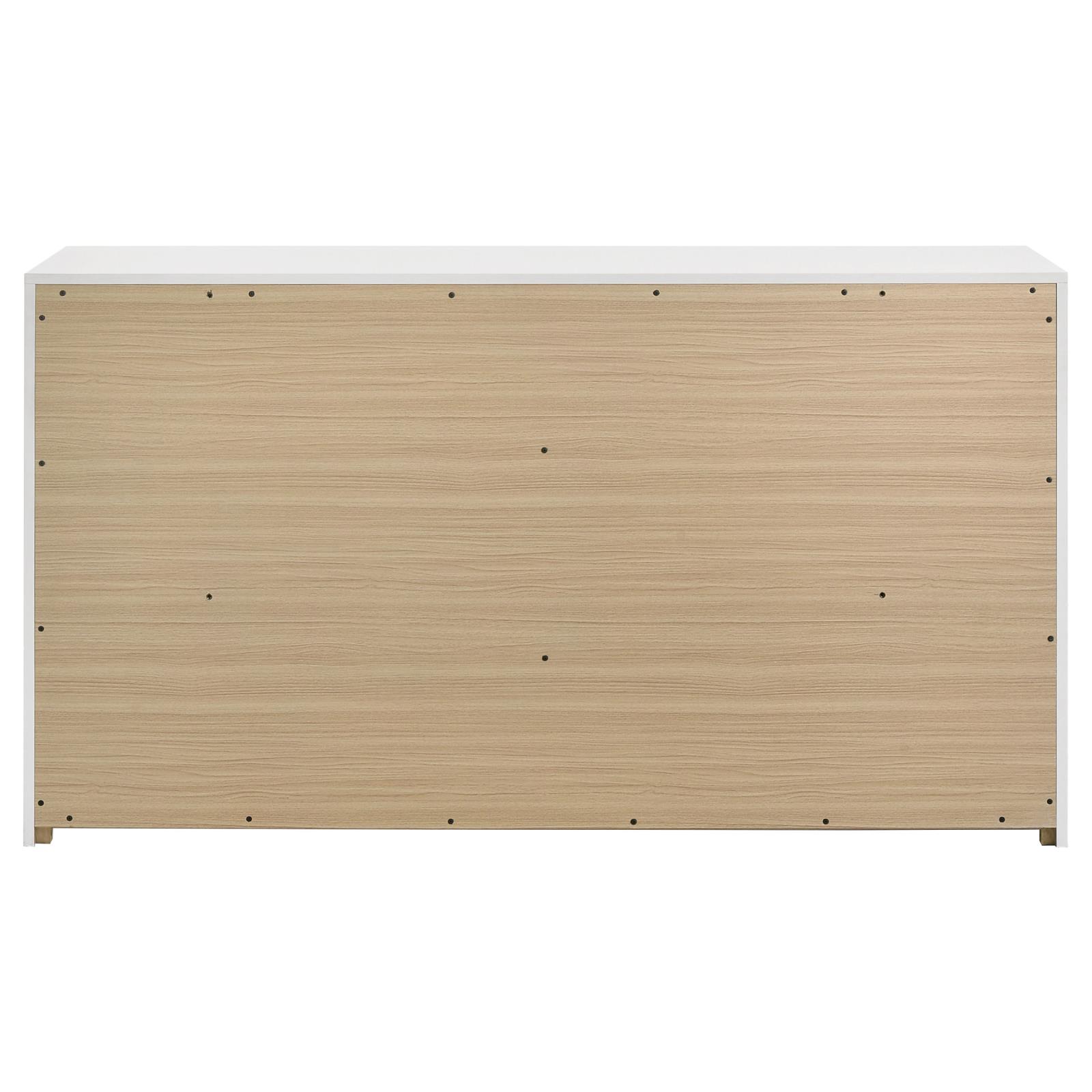 Ines 6-drawer Bedroom Dresser Cabinet White High Gloss - Image 5
