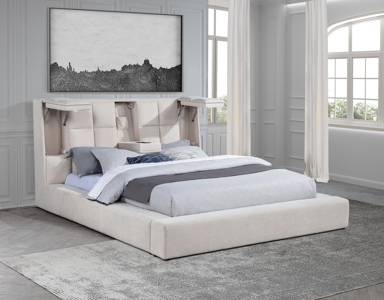 Dreux Upholstered Queen Panel Platform Bed - Image 3