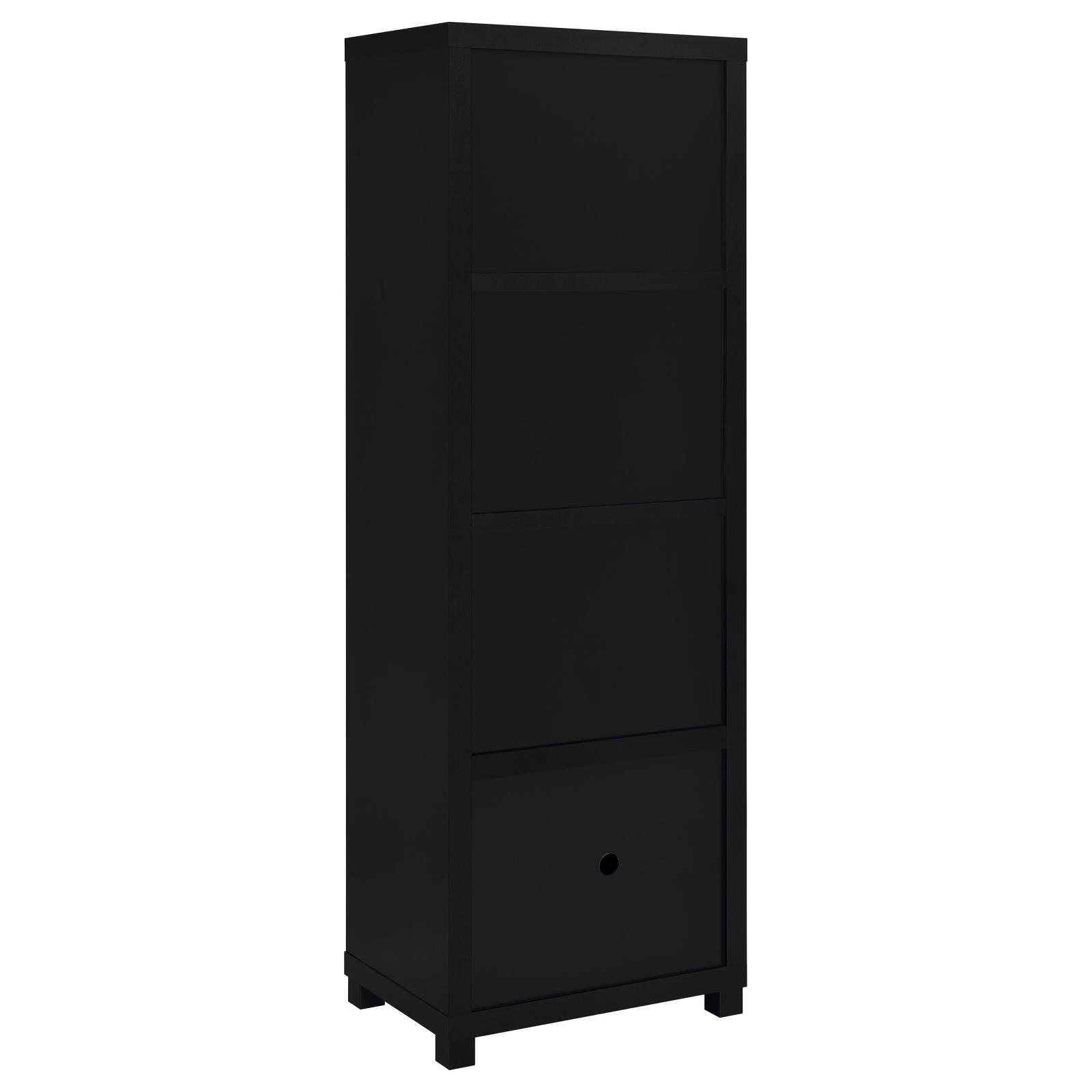 Sachin 3-shelf Engineered Wood Media Tower Black - Image 6