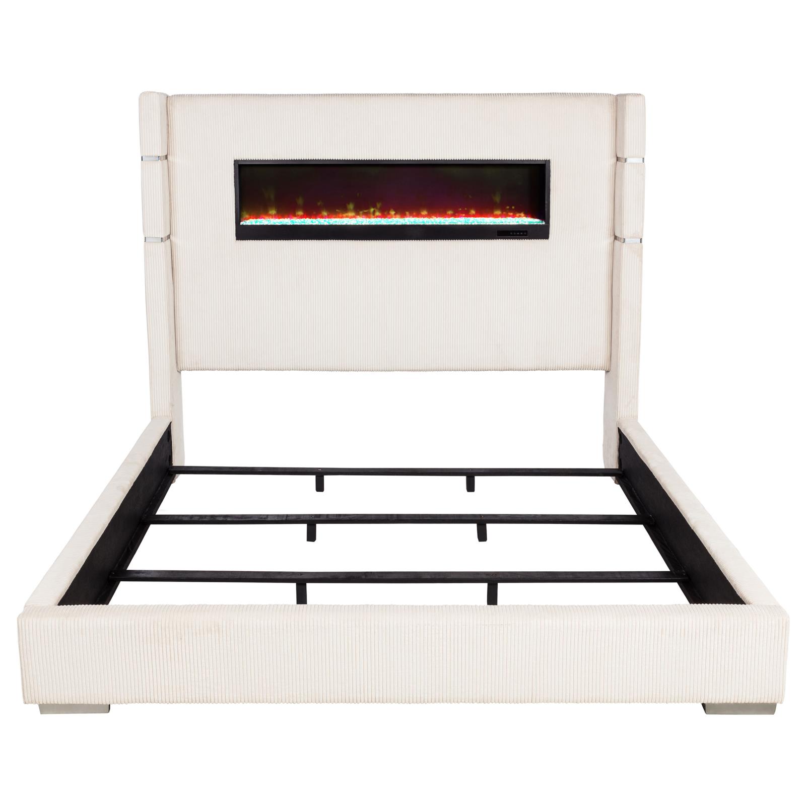 Tisdall Upholstered Eastern King Flame Visualizer Bed - Image 21