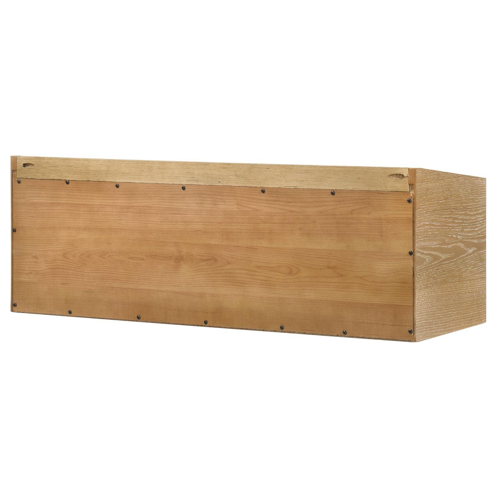 Fabian Bookshelf Bridge with Cubbies Distressed Light Brown - Image 9