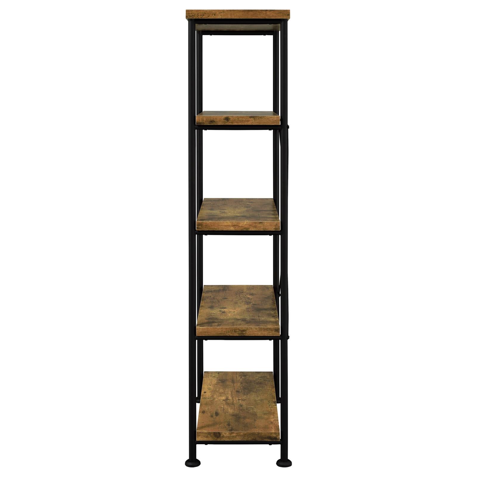 Analiese 63-inch 4-shelf Bookshelf Rustic Nutmeg - Image 4