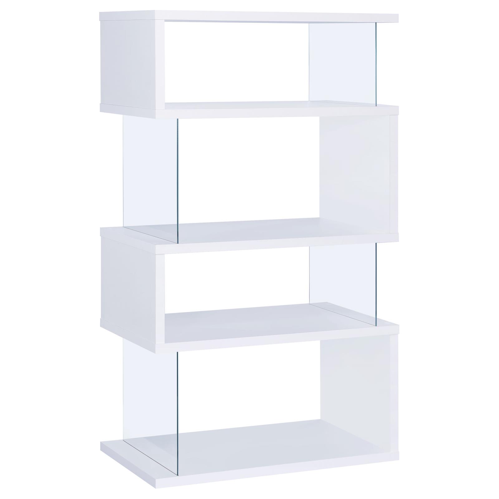 Emelle 63-inch 4-shelf Glass Panel Bookshelf - Image 6