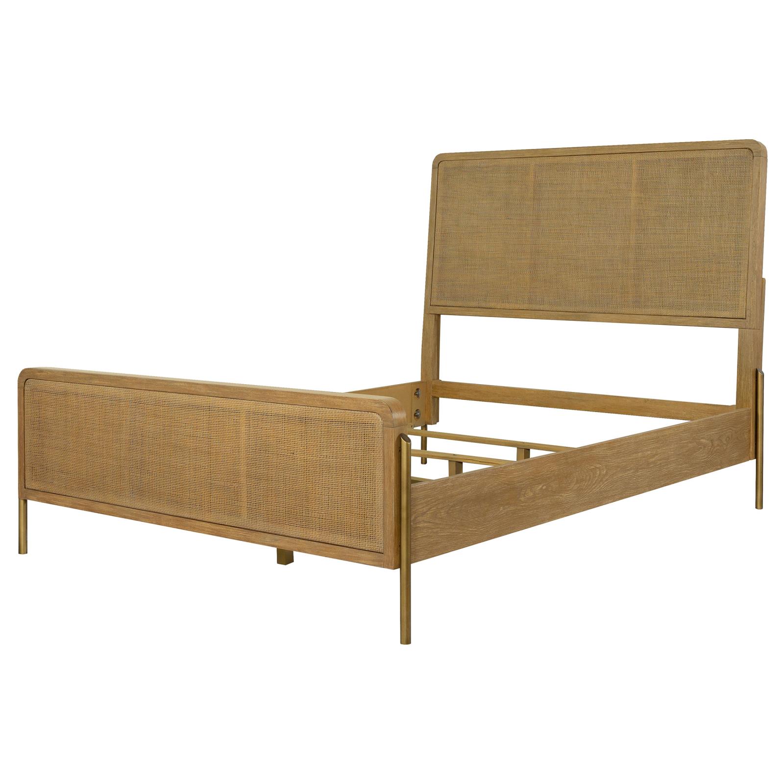 Arini Rattan Eastern King Panel Bed Sand Wash and Natural - Image 4