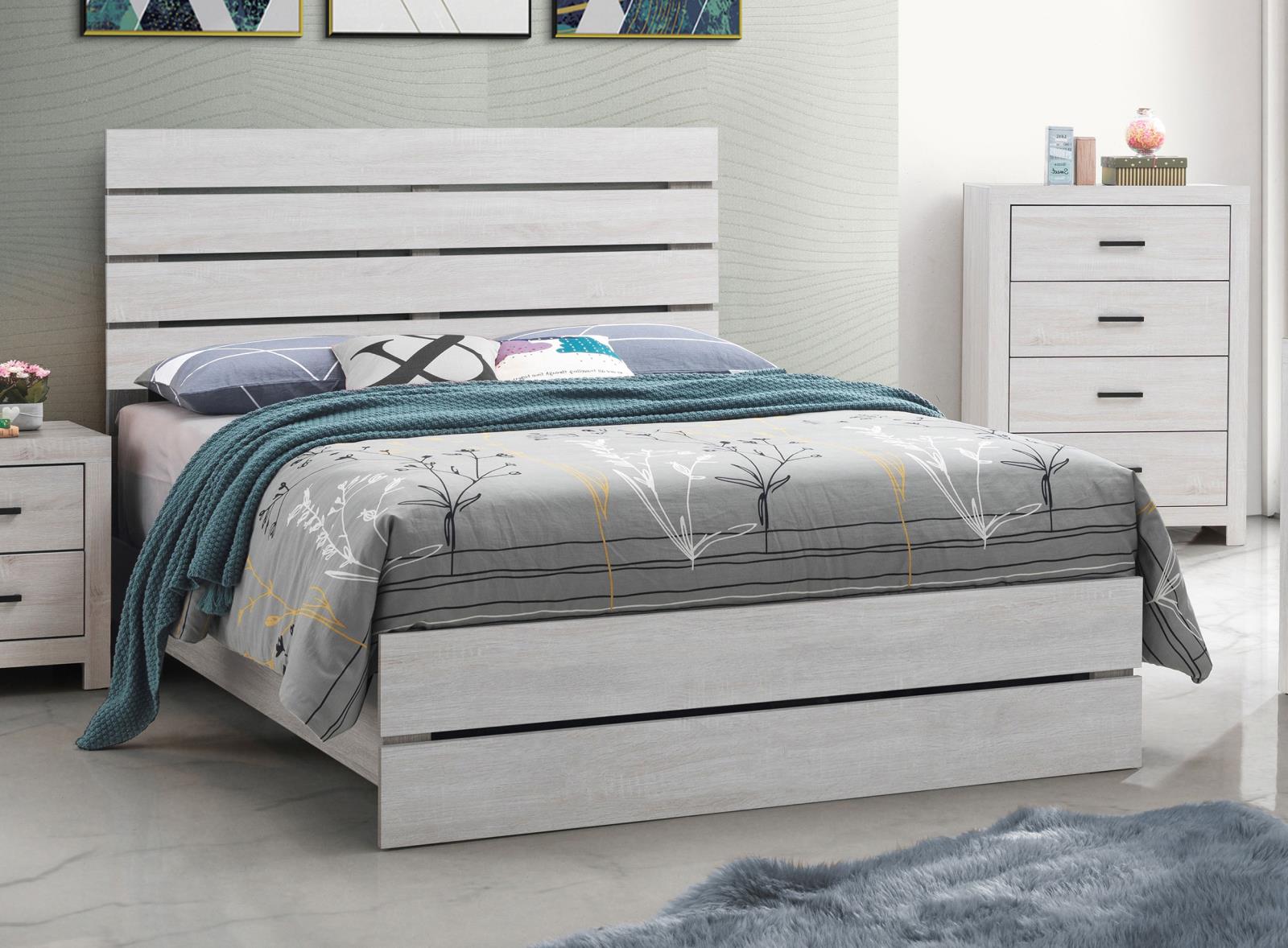 Brantford Wood Queen Panel Bed Coastal White - Image 2