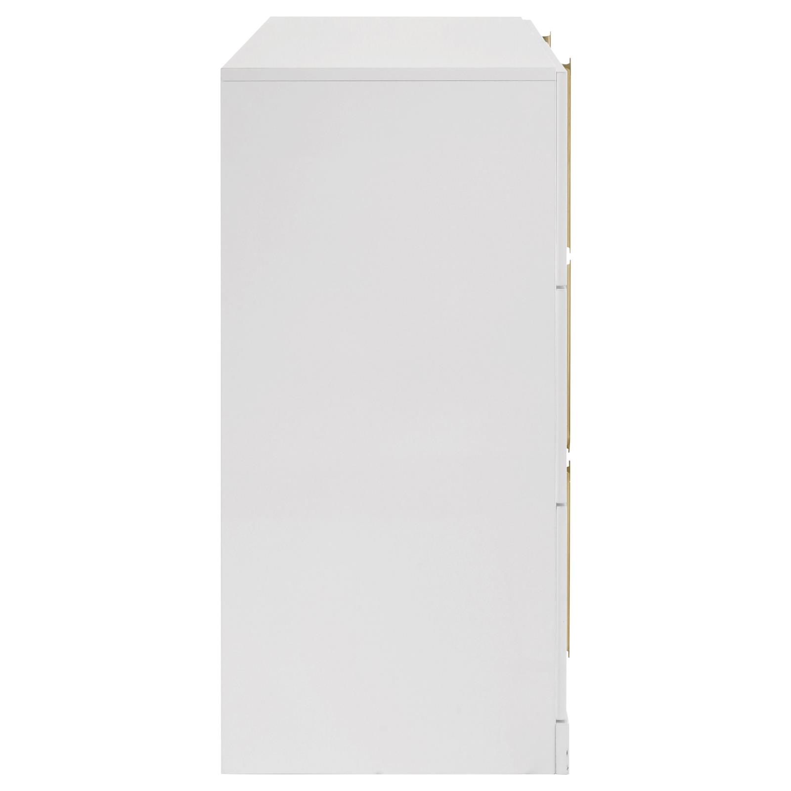 Ines 6-drawer Bedroom Dresser Cabinet White High Gloss - Image 6