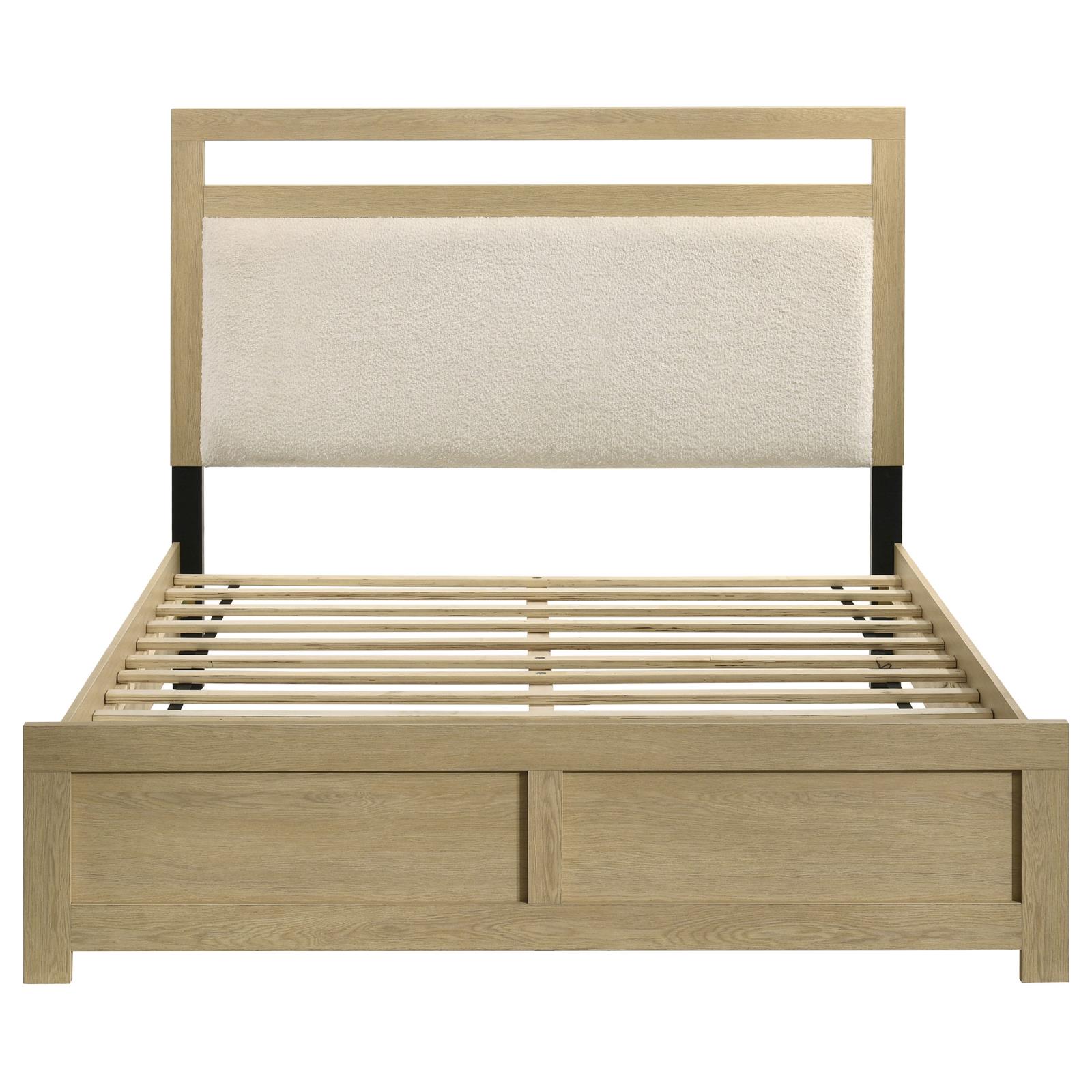 Hendricks Queen Panel Headboard Platform Bed Light Oak - Image 4